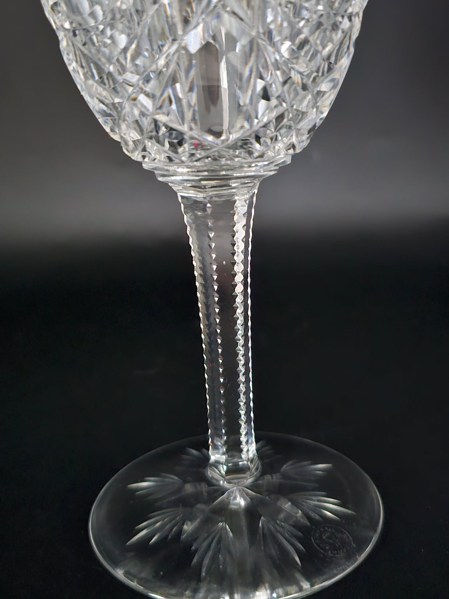 Stunning Baccarat Crystal Large Wine Glasses. 250ml Lagny Pattern. Set of 4.