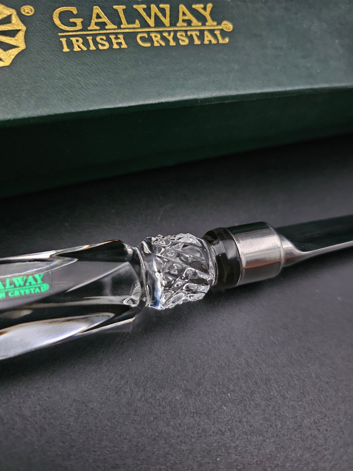 Galway Irish Crystal Cheese knife. Boxed