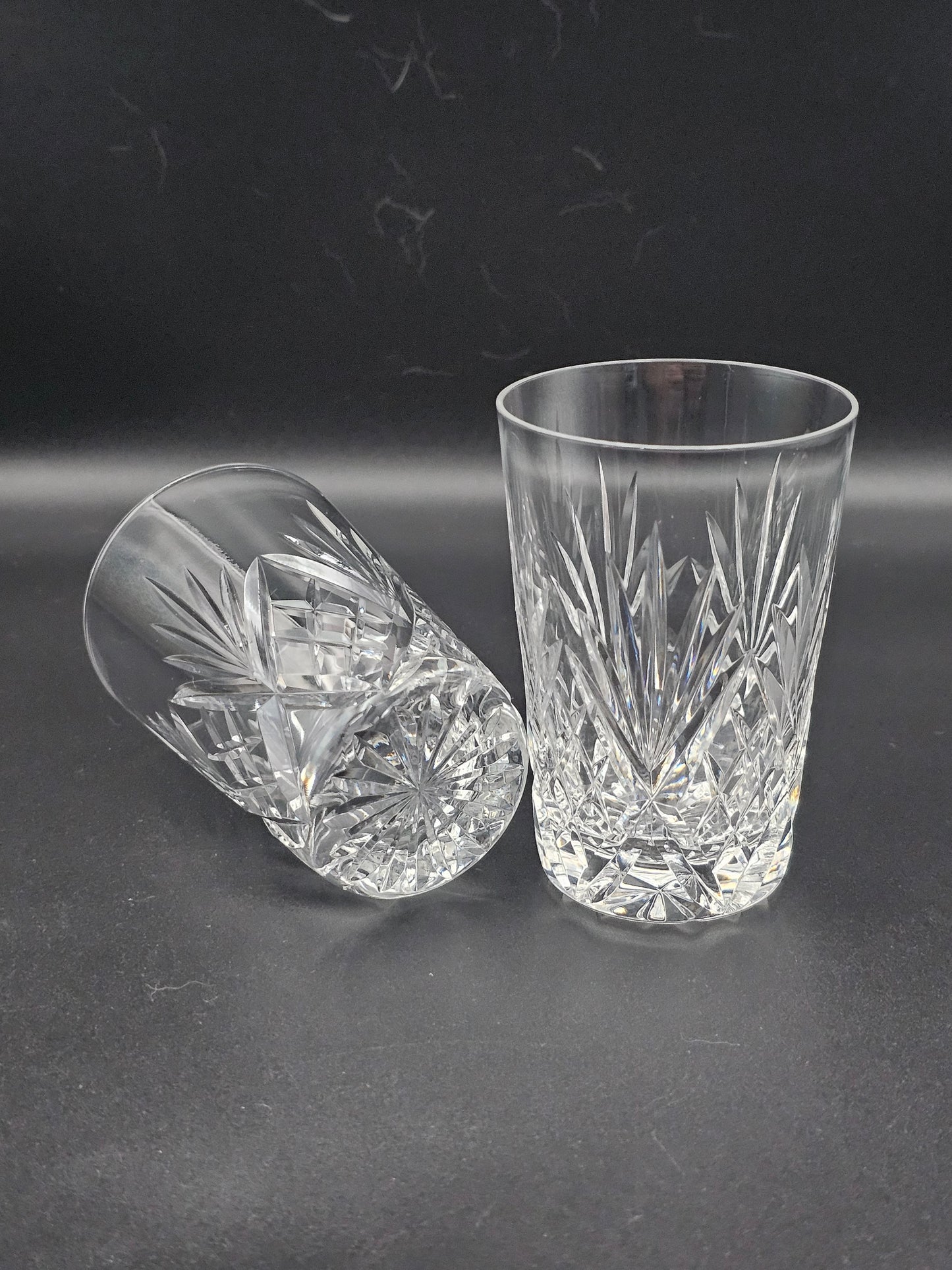 Pair of Small vintage Crystal glasses. 200ml