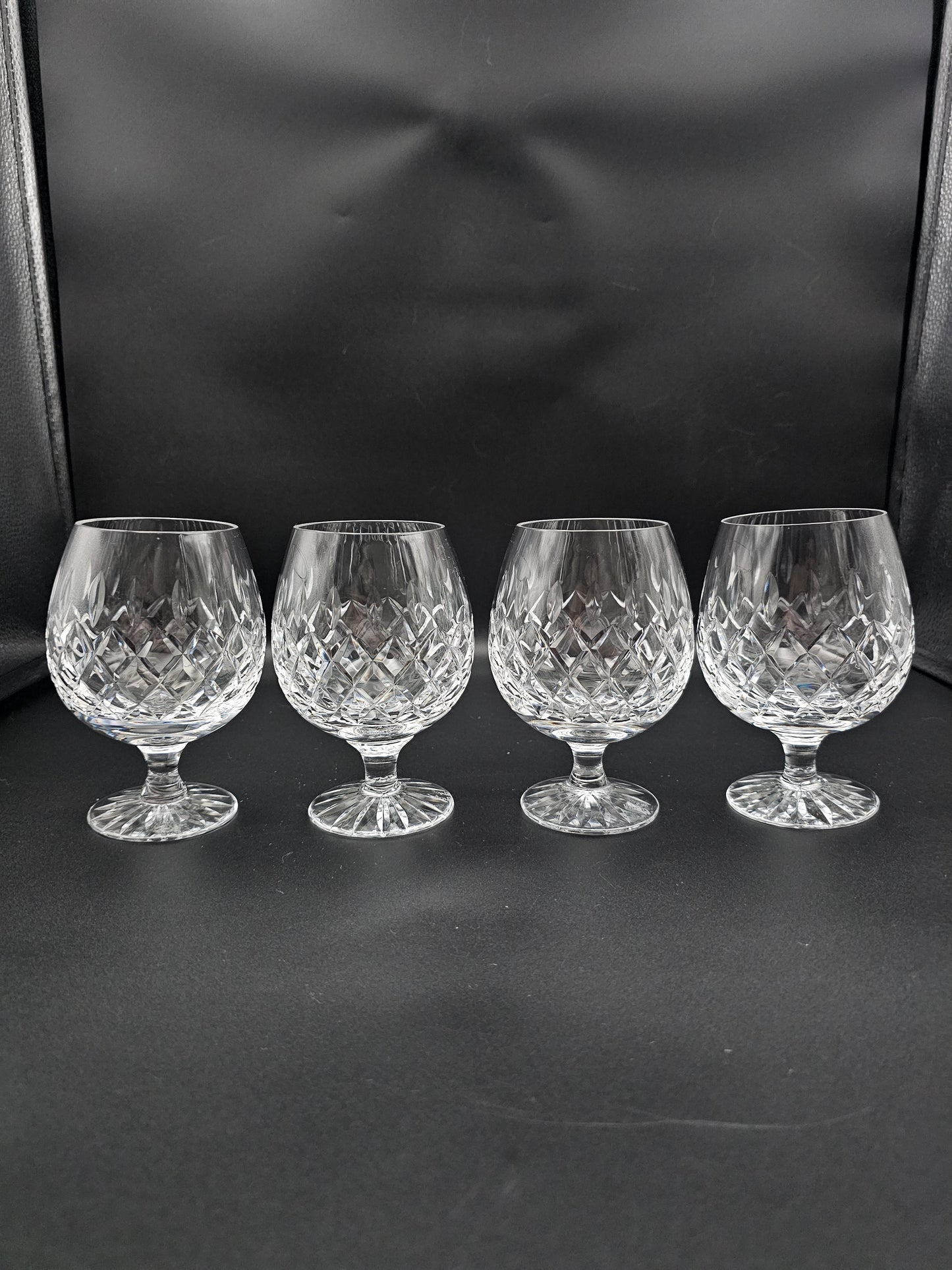 Set of 4 Royal Brierley Crystal Brandy Cognac glasses 12oz Gainsborough pattern