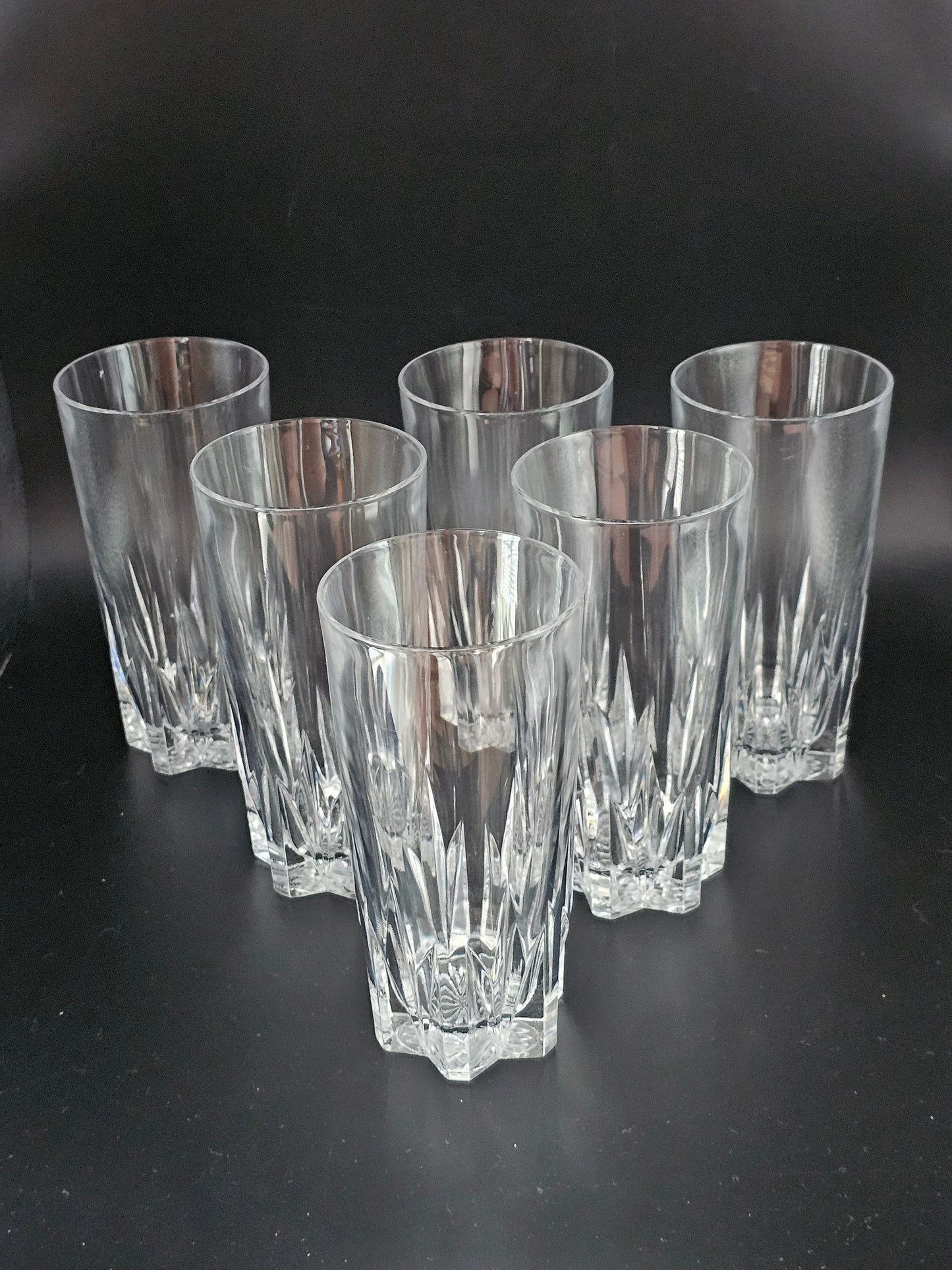 Set of 6 Crystal Glass Hi Ball glasses. 325ml