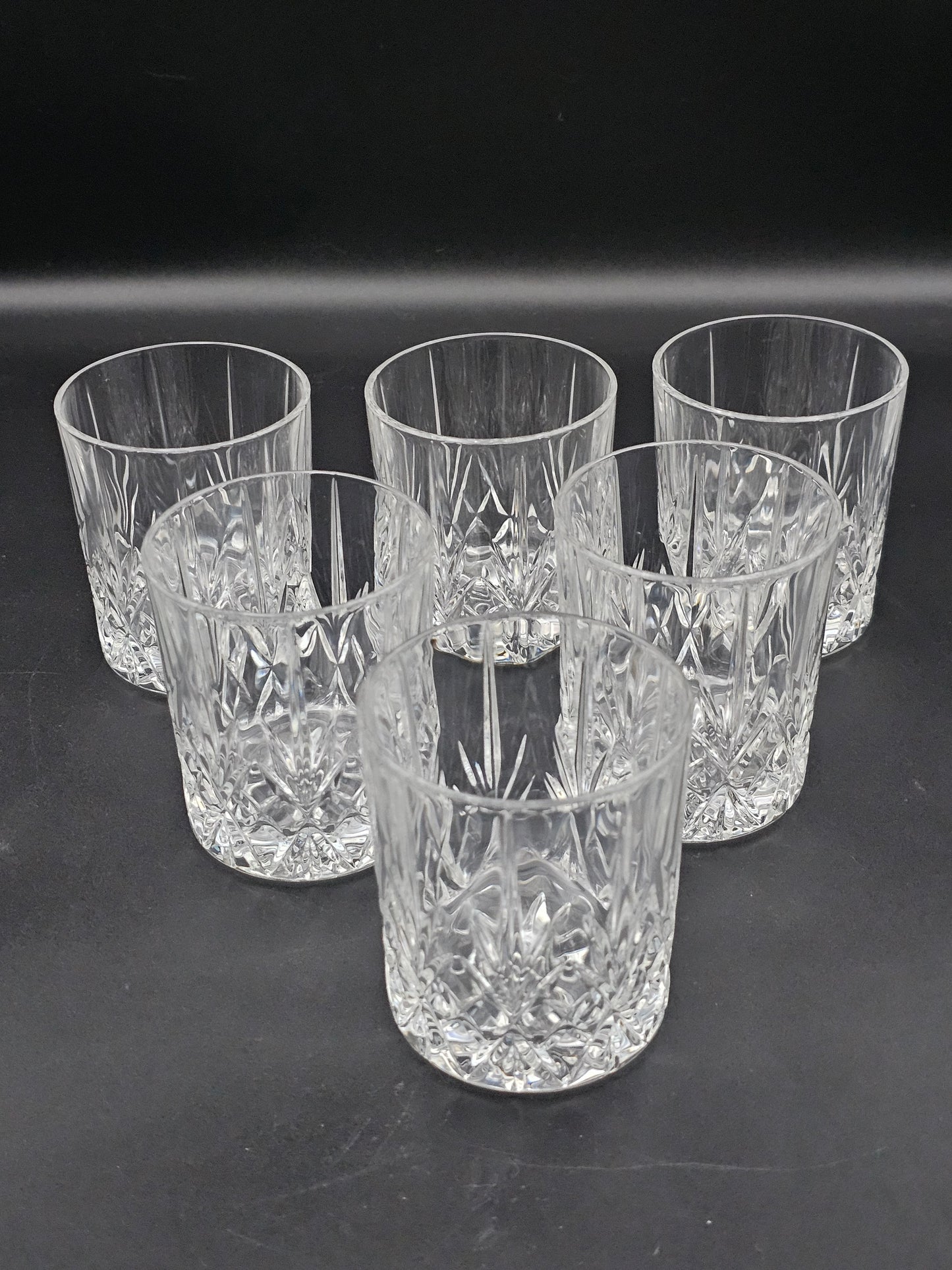 Set of 6 Crystal Whisky Tumblers 7oz