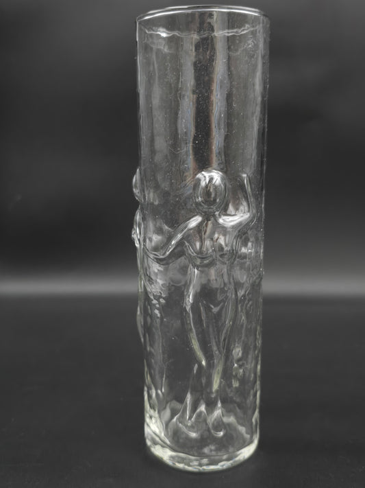 2 Vintage La Femme 3D Beer glasses Naked Lady by Libbey Glass Co.