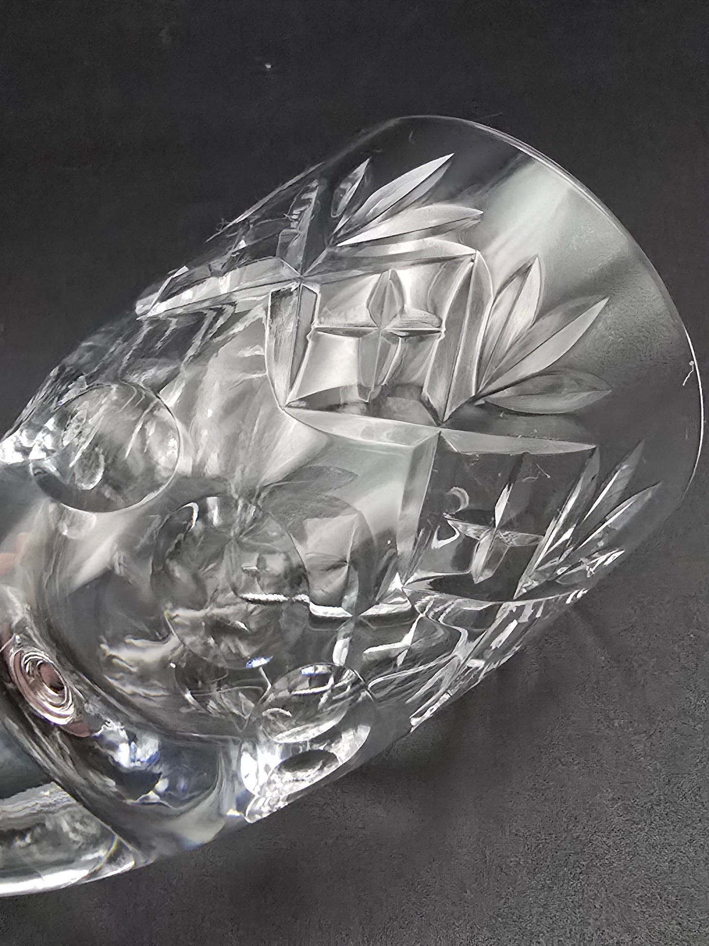 Royal Doulton Georgian Pattern Crystal wine goblets 200ml 13.5cm tall