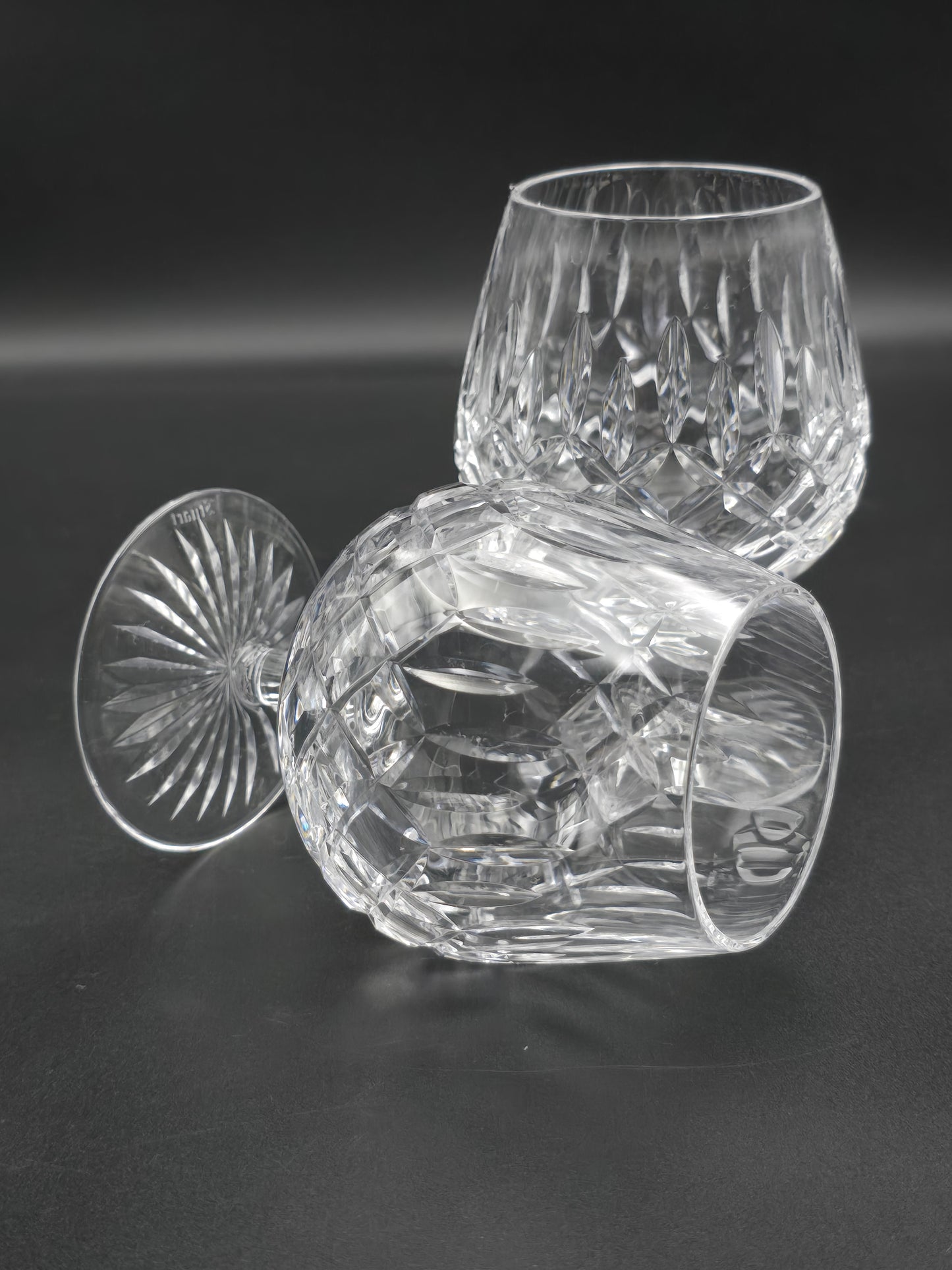Pair of Stuart Crystal Glendevon Pattern Brandy Glasses 11oz