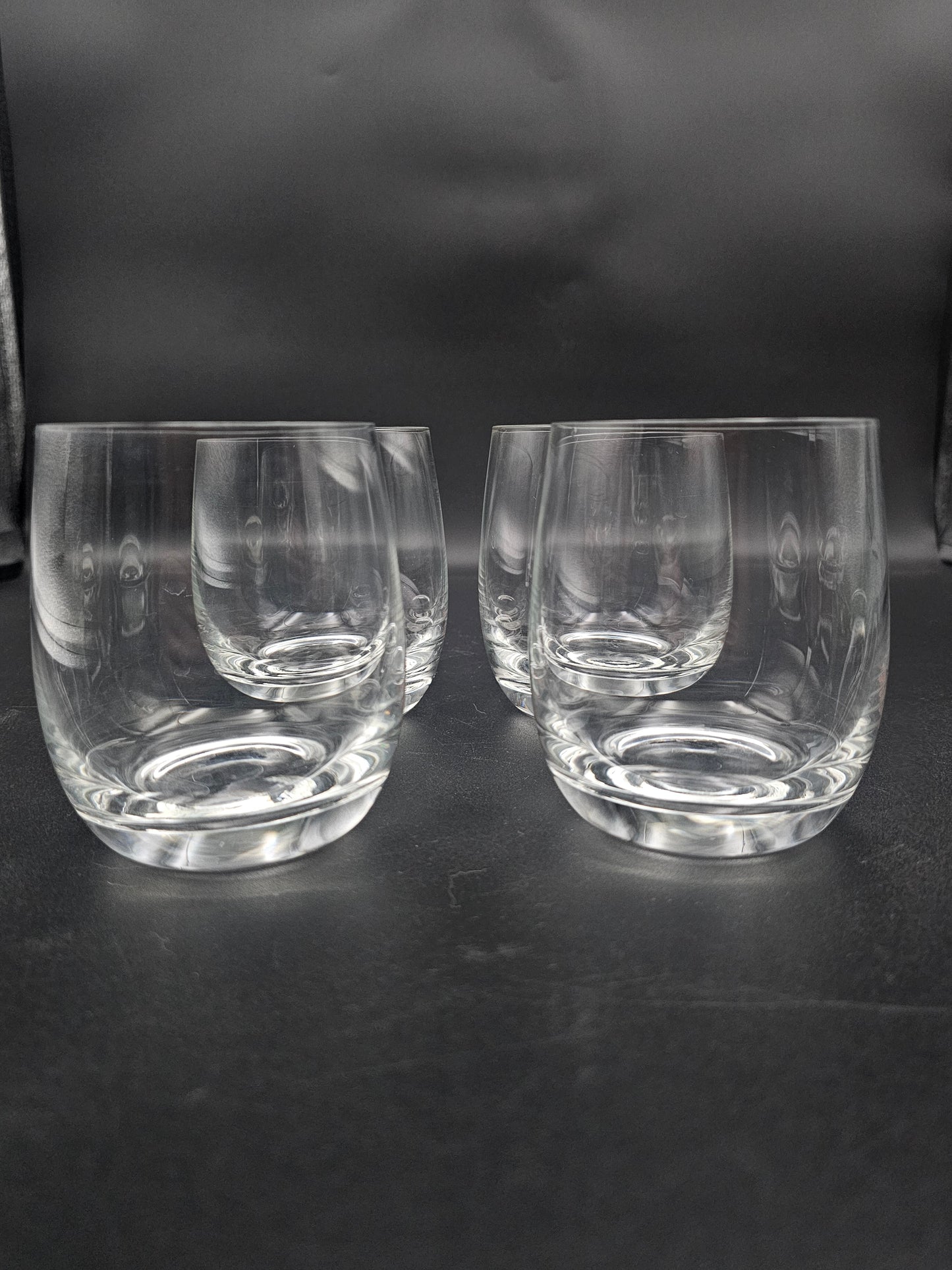 Set of 4 Plain Crystal Tumblers 13oz / 375ml