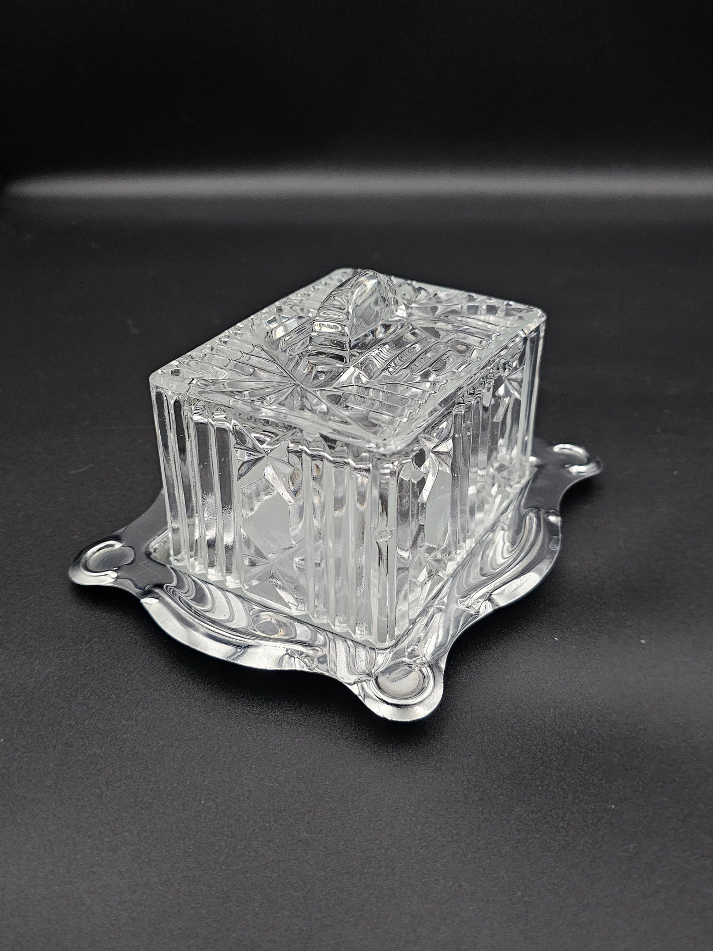 Beautiful Crystal butter dish