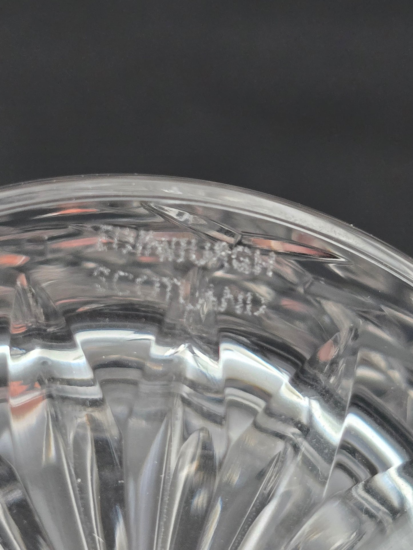Set of 6 Vintage Edinburgh Crystal Lomond Pattern Crystal whisky tumblers. Boxed. 7oz