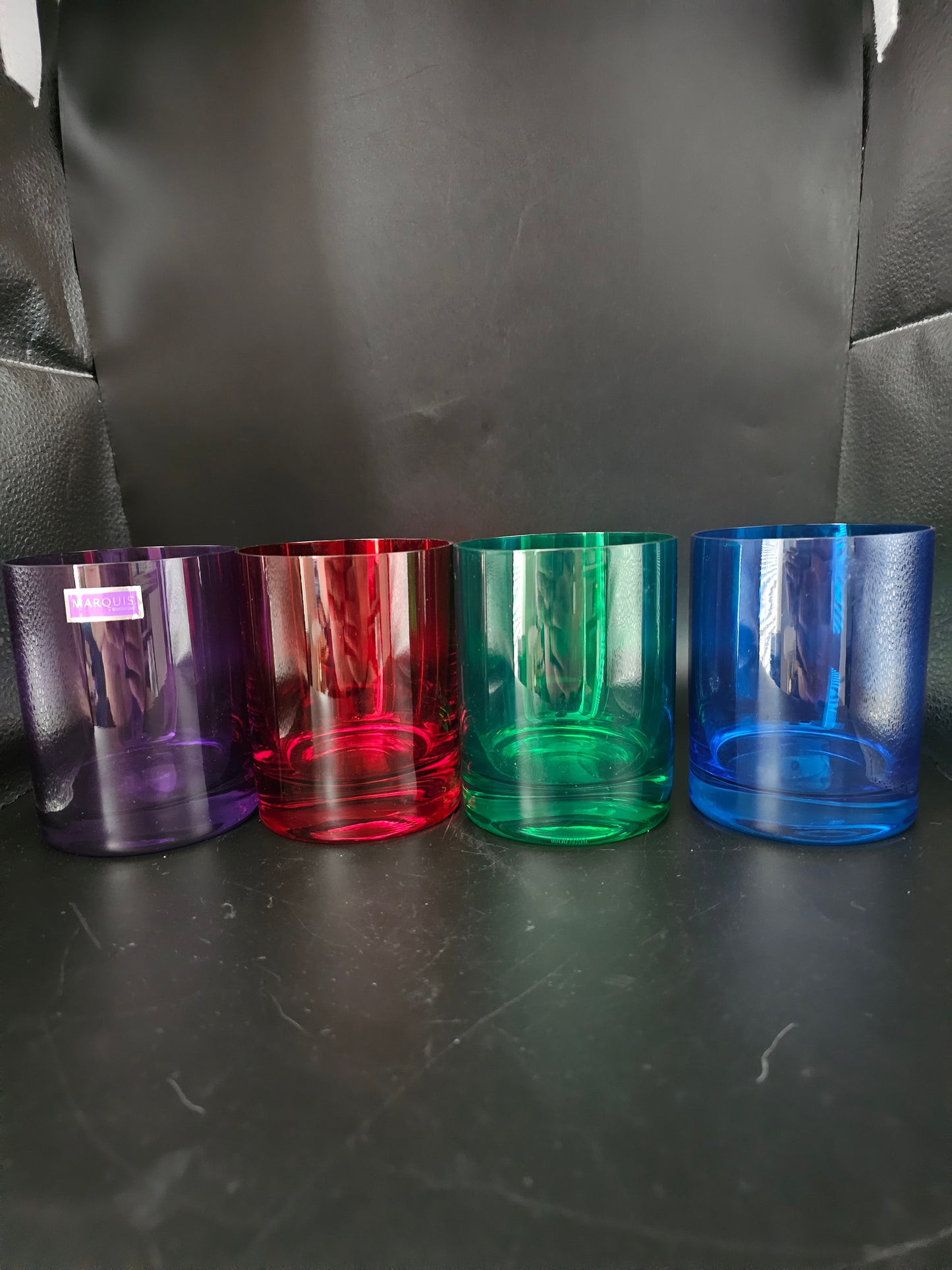 Set of 4 Waterford Crystal Marquis Coloured Large Tumblers. 400ml / 14oz