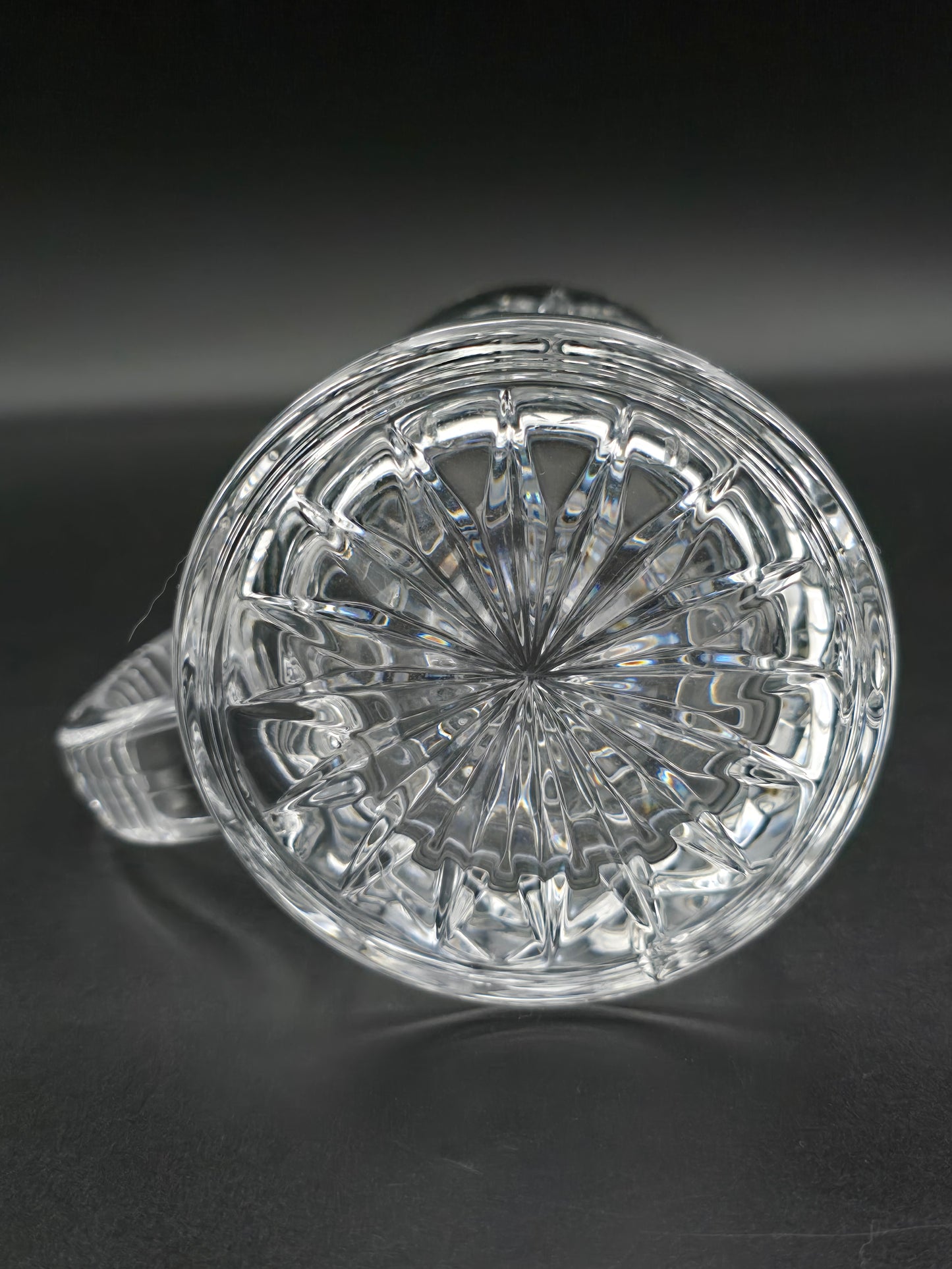 Vintage Cut Crystal Beer Tankard – One Pint Heavyweight Glass Mug – 14cm Tall, 8cm Rim – Ideal Gift for Him, Possibly Edinburgh Crystal