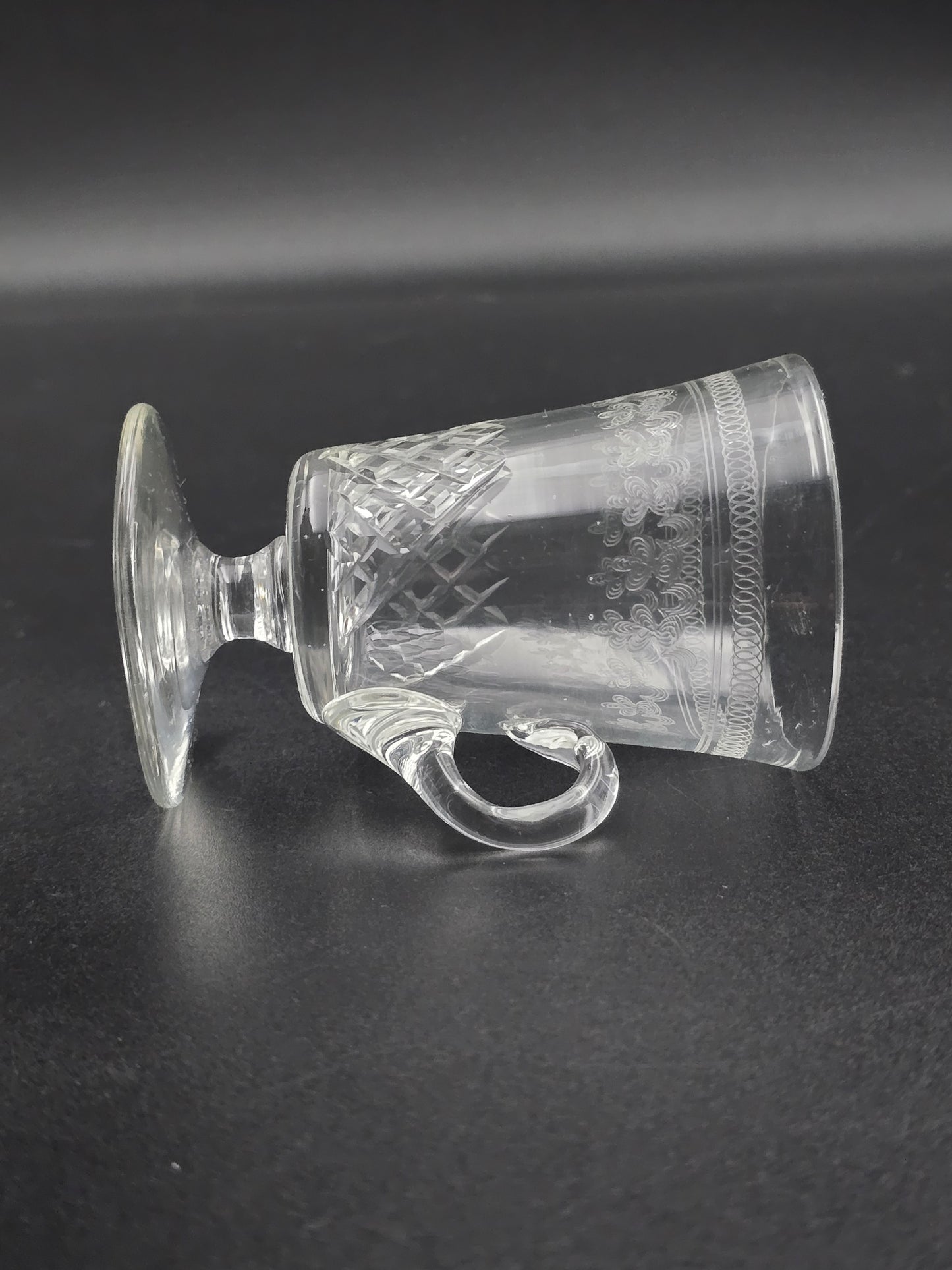 Set of 4 Lady Hamilton Pall Mall Crystal Custard cups. 75ml