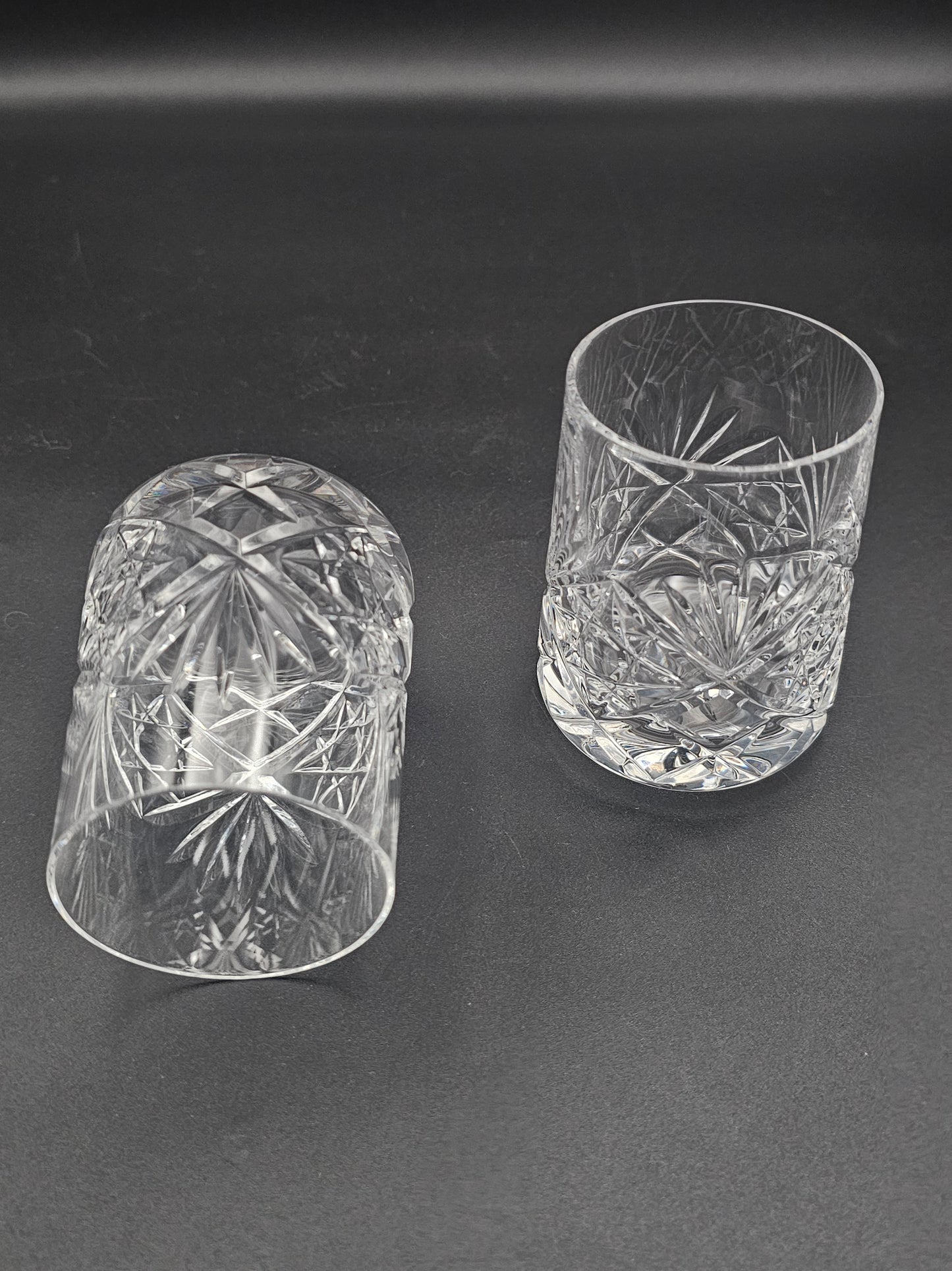 Lovely pair of Small Crystal Tumblers 175ml 9cm tall