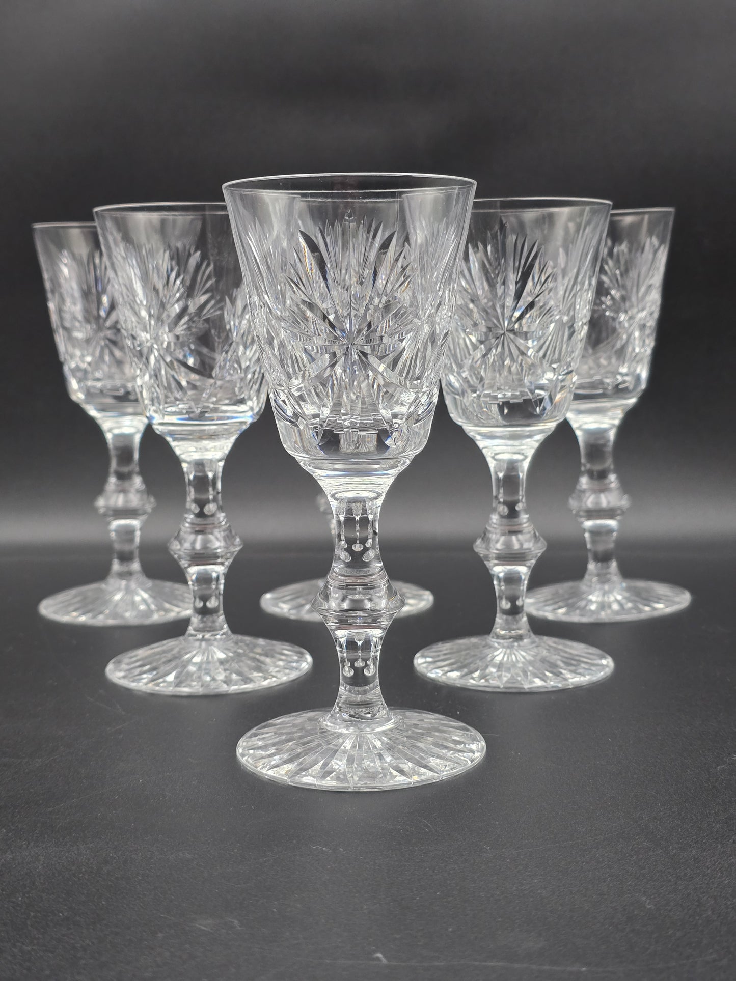 Star of Edinburgh, Edinburgh Crystal set of 6 Crystal Wine glasses. 150ml. 16cm tall