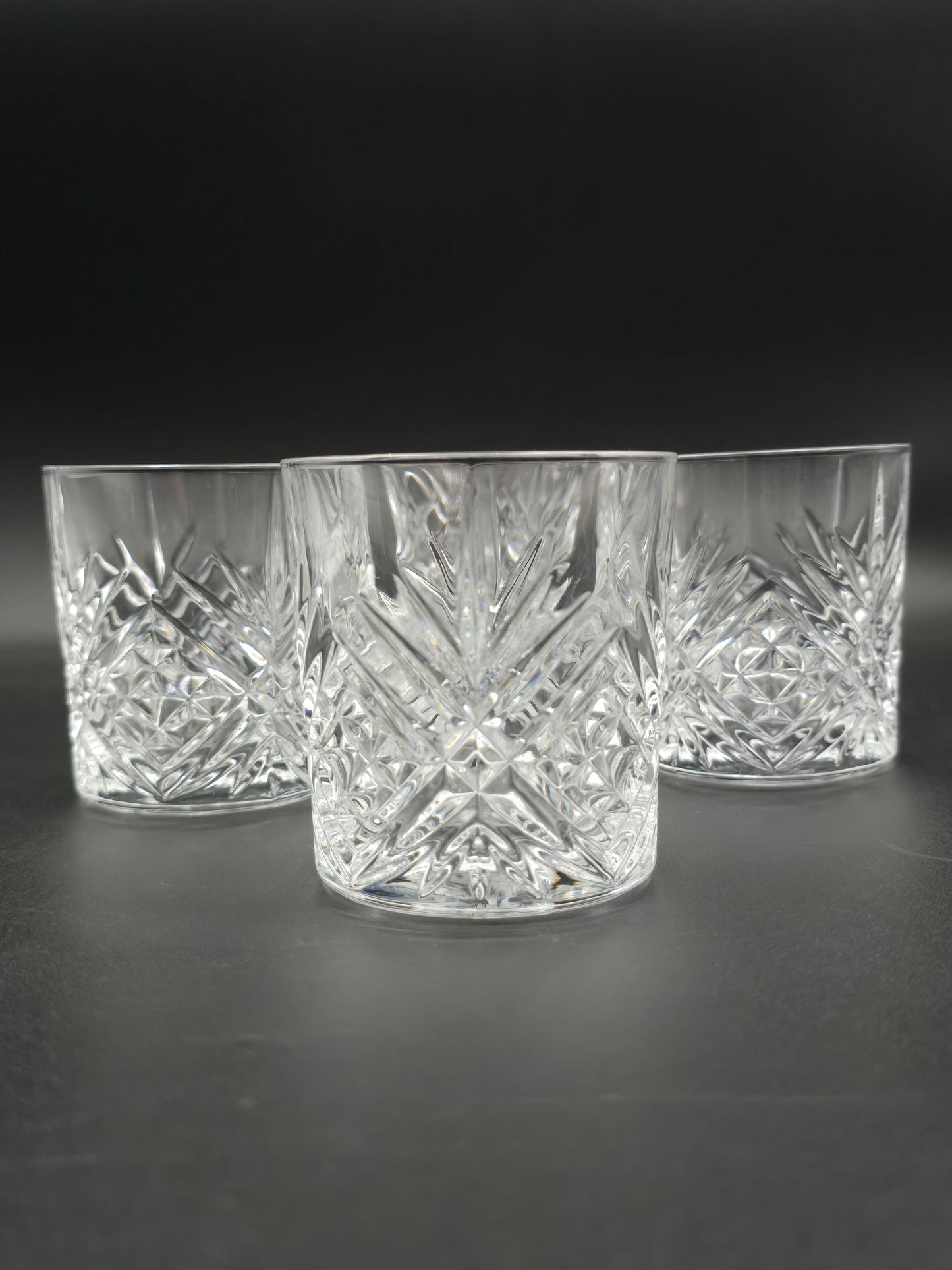 Set of 4 Edinburgh Crystal Whisky Tumblers – Boxed, 8oz, Heavy Cut Glass, Vintage Scottish Crystal Barware
