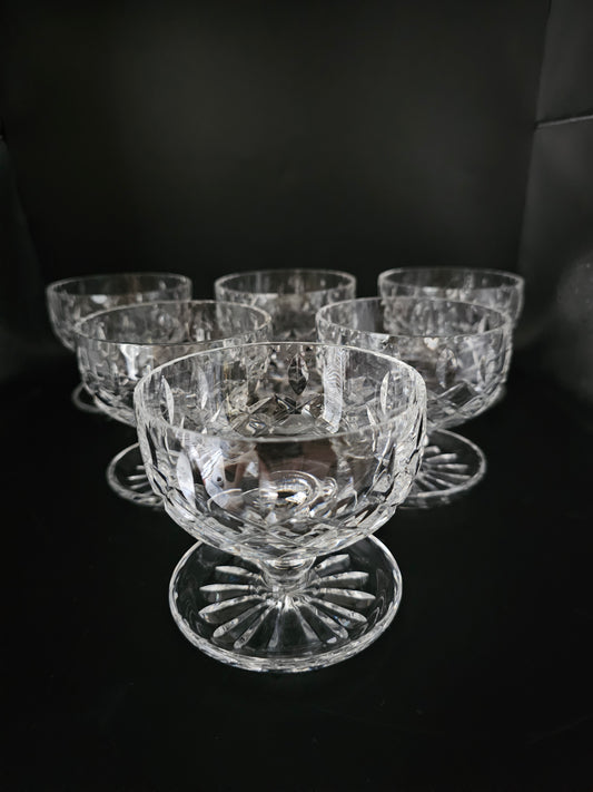 Set of 6 Crystal Dessert or Starter Dishes.