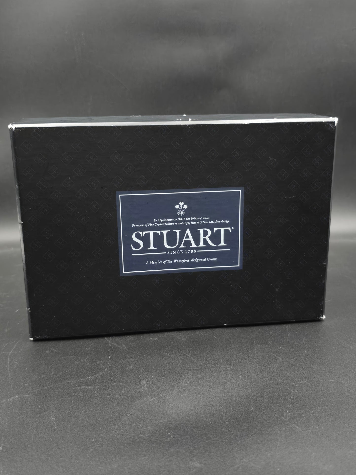 Pair of Large Stuart Crystal Glendevon Pattern Brandy or Cognac Crystal glasses 12oz. Boxed