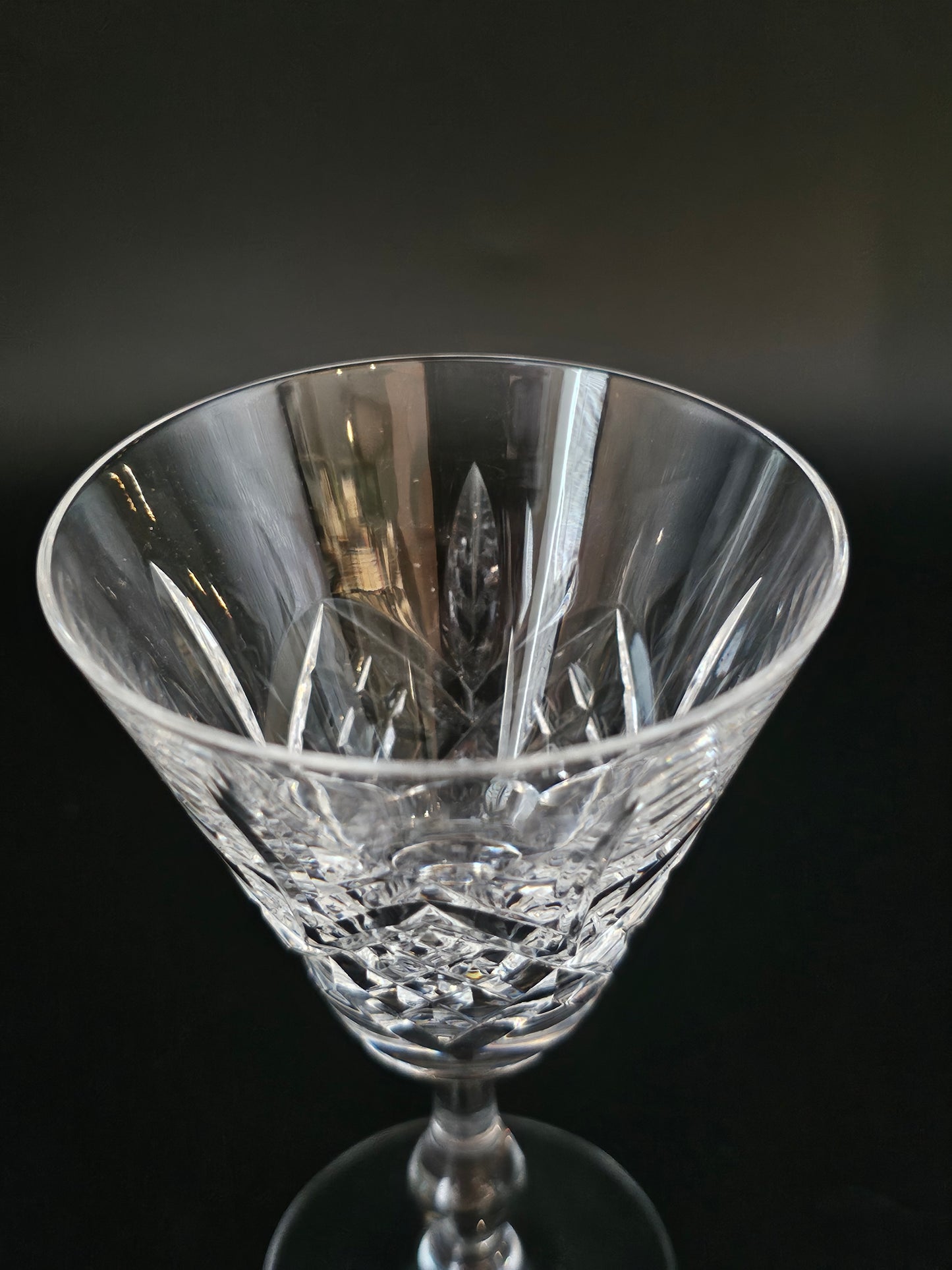 Set of 6 Vintage Stuart Crystal Glengarry Pattern Crystal Sherry glasses. 100ml