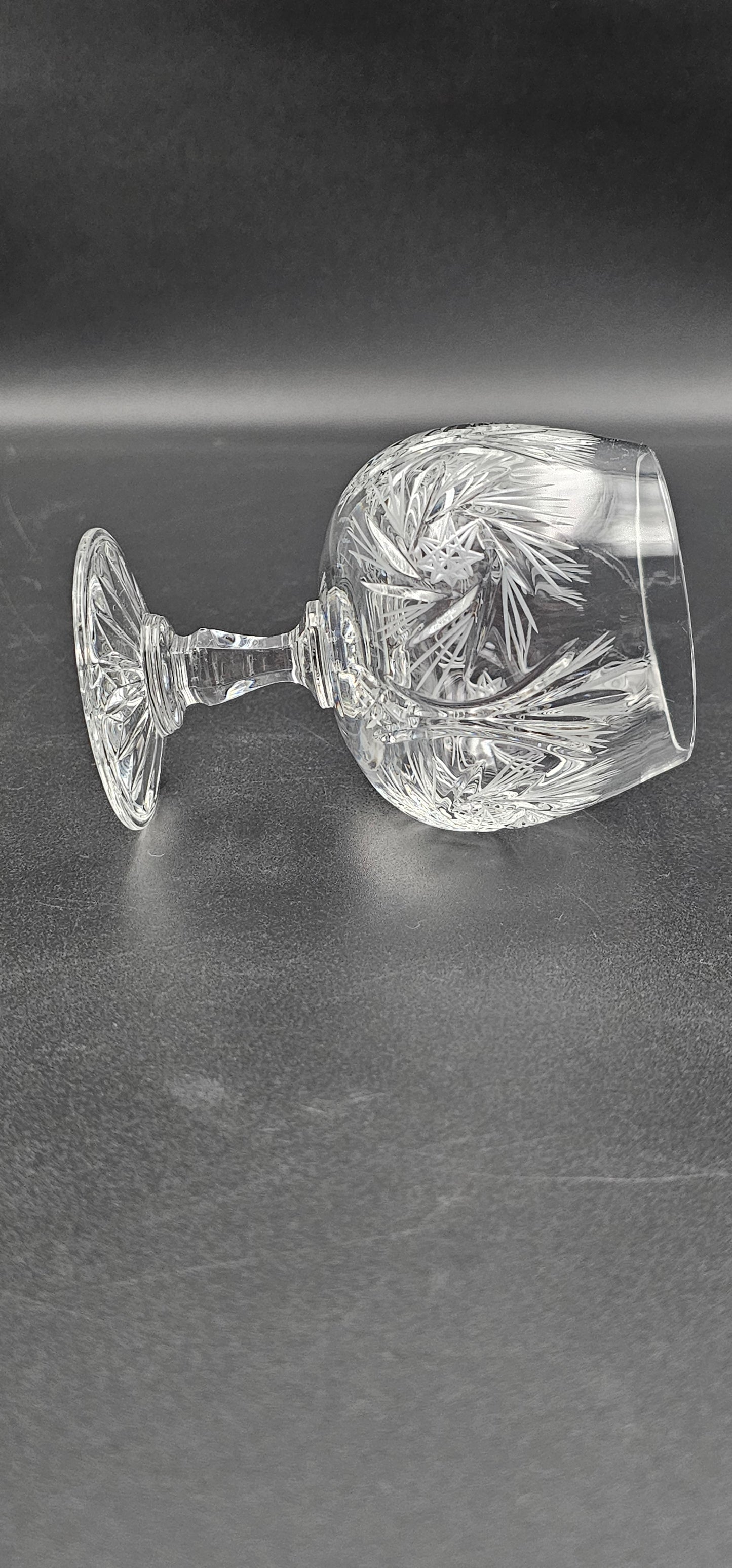 Set of 6 brandy or Cognac Crystal glasses 7oz