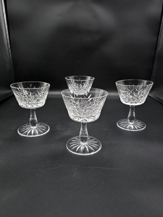Set of 4 Crystal Champagne Coupes 125ml