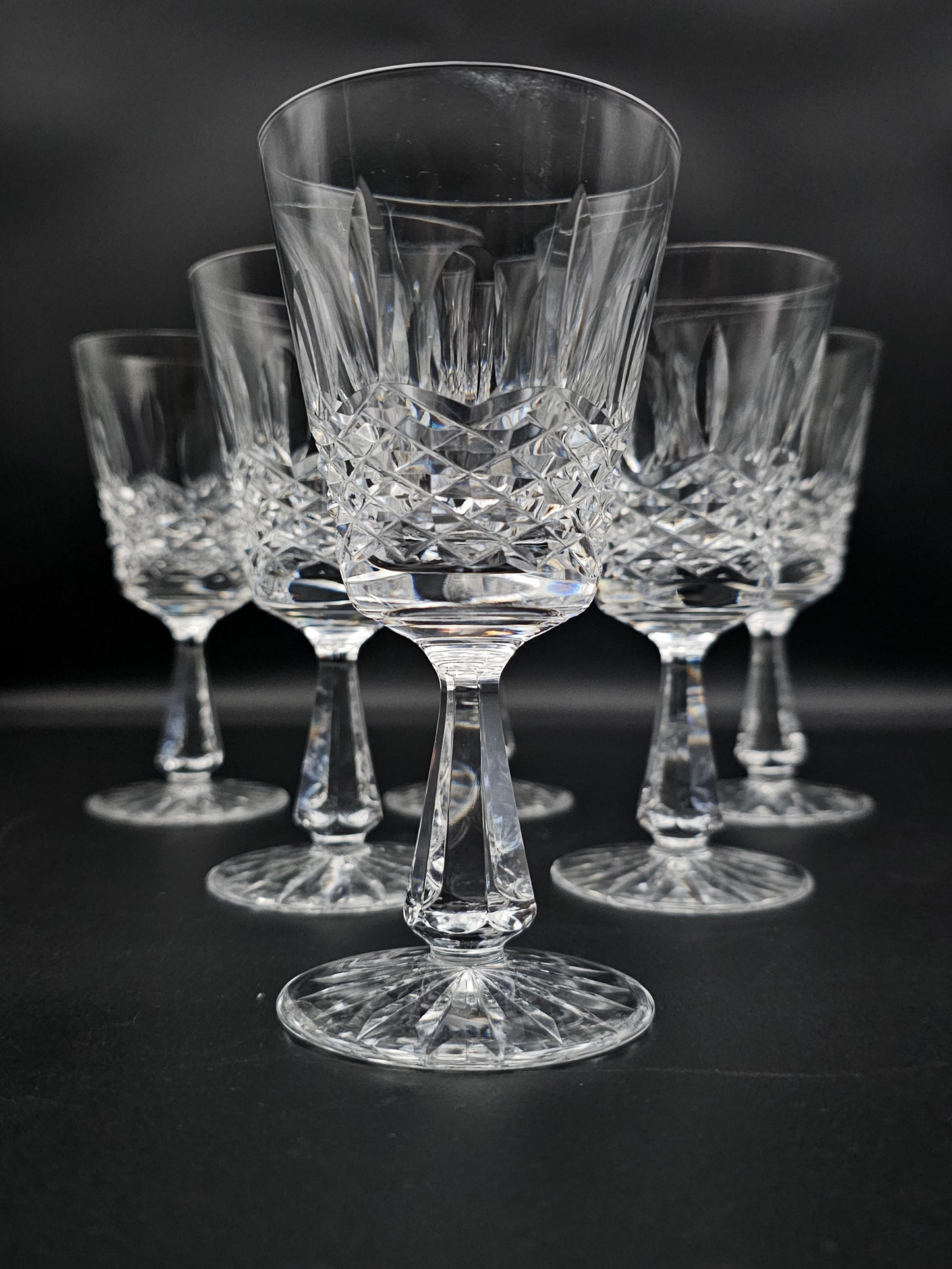 Set of 6 Waterford Kenmare Pattern Crystal wine glasses 160ml PLUS 1 FREE!!