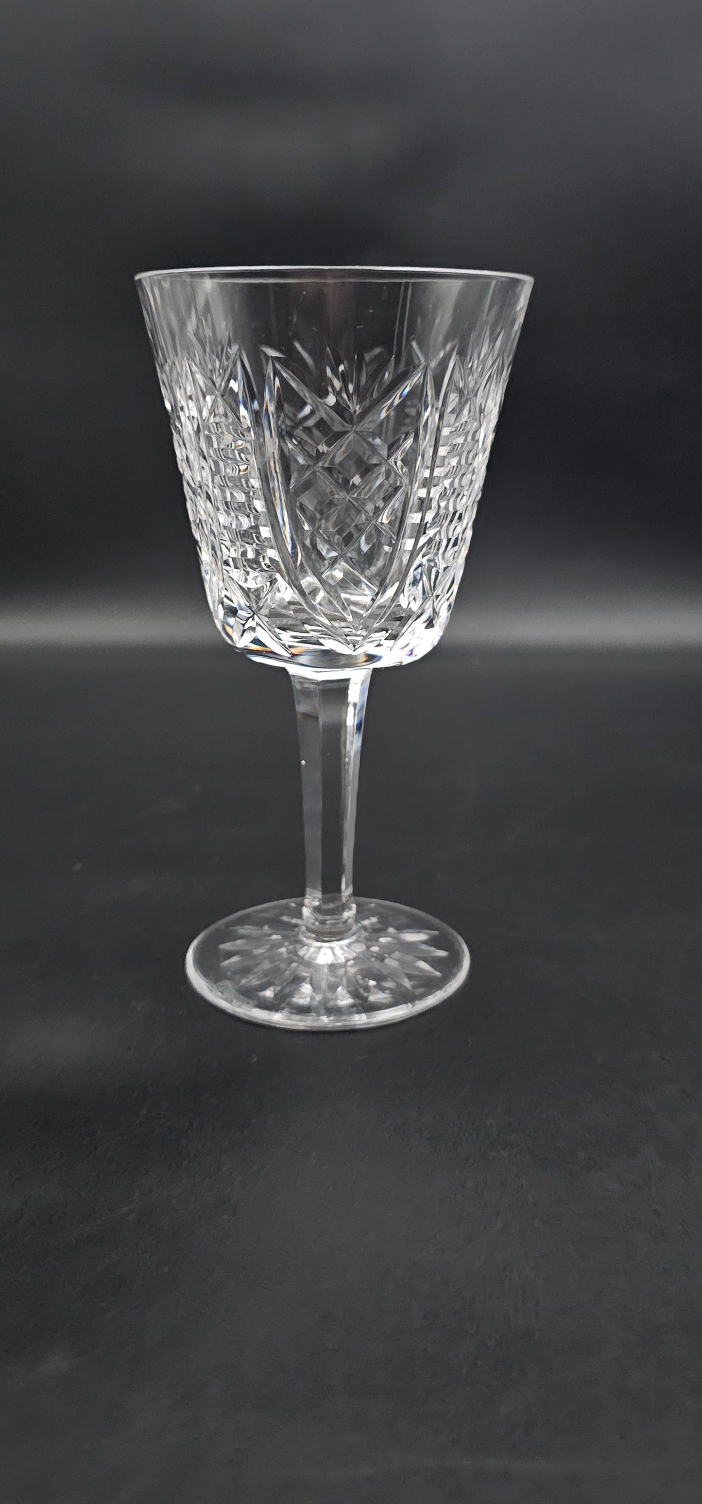 Set of 6 Waterford Clare Pattern Crystal wine glasses 175ml 15cm tall