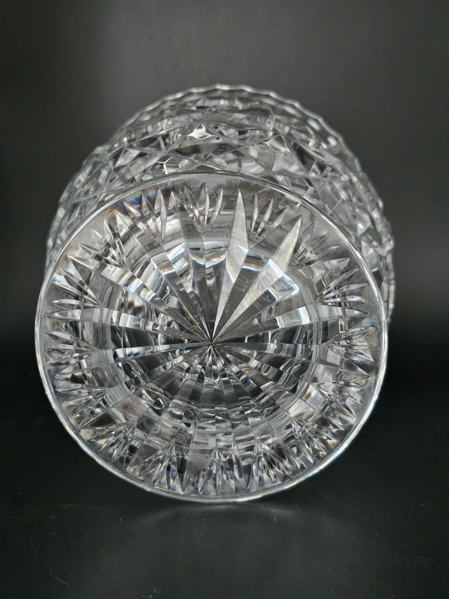 Vintage Crystal Lidded Jar for sweets or biscuits