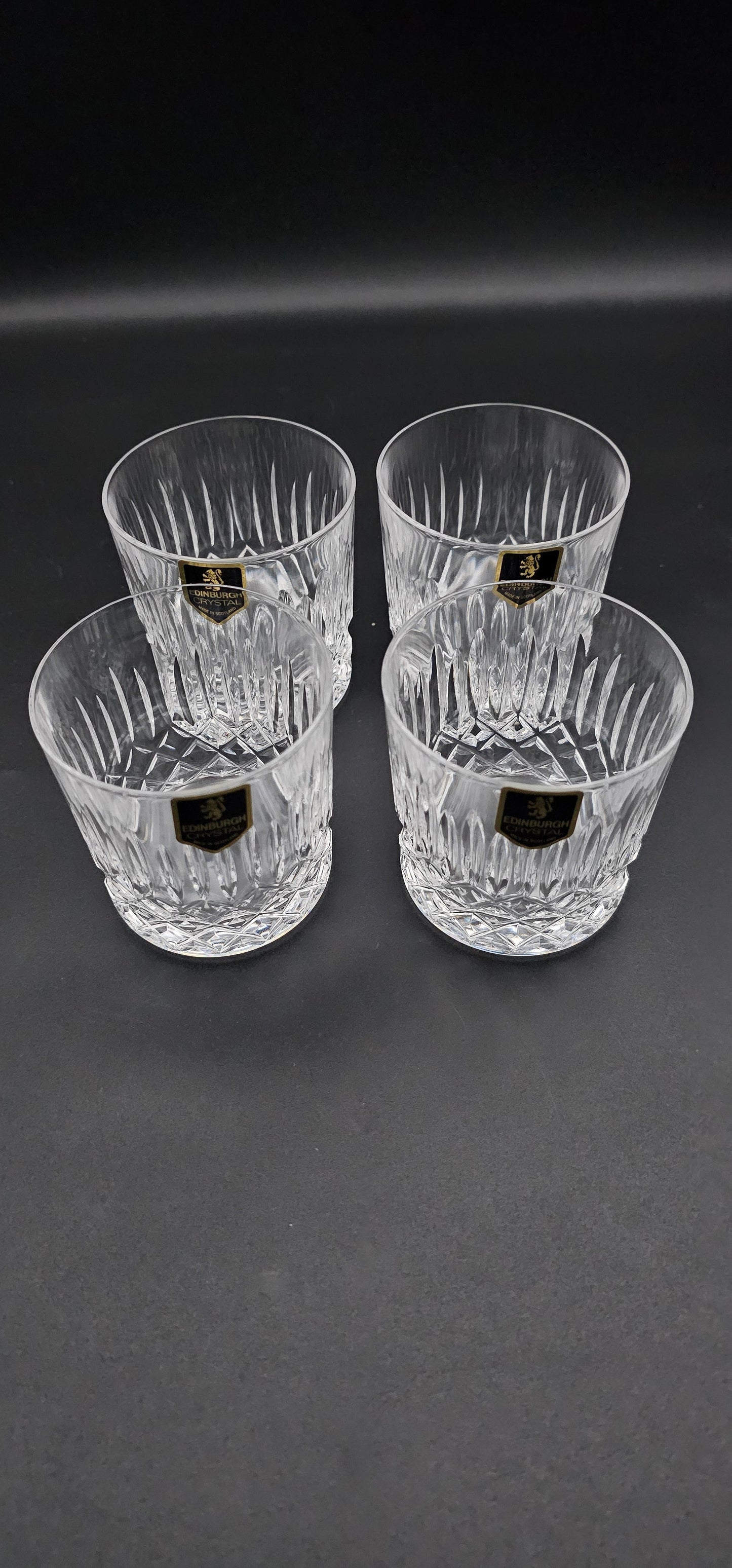 Set of 4 Edinburgh Crystal Appin small Whisky Tumblers 7oz