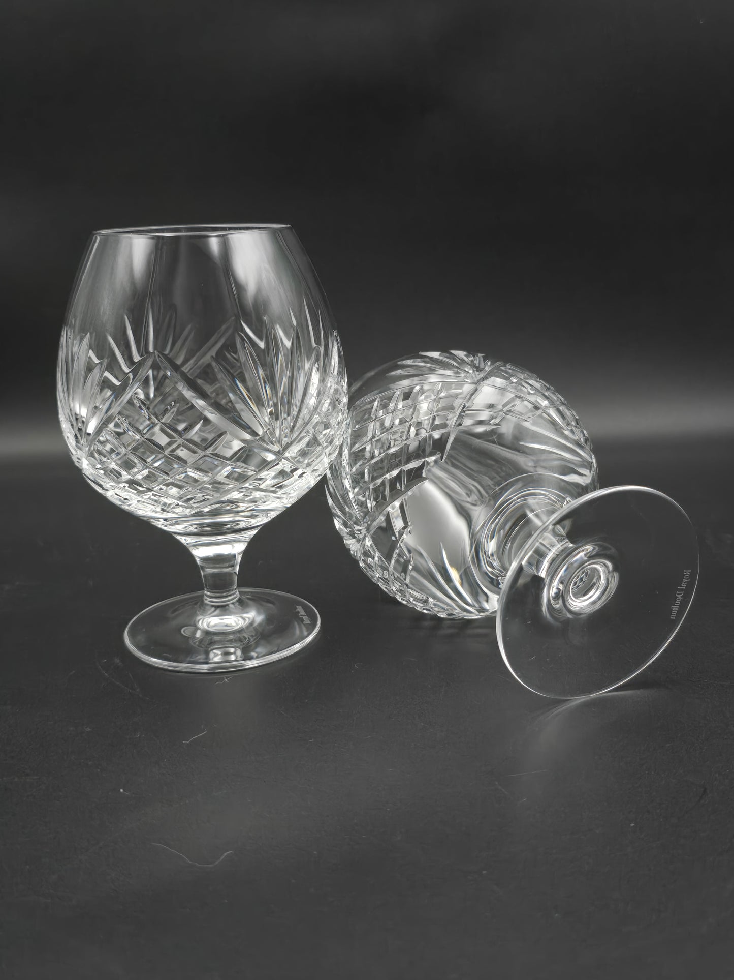 Pair of large Royal Doulton Westminster pattern Brandy Glasses 13oz