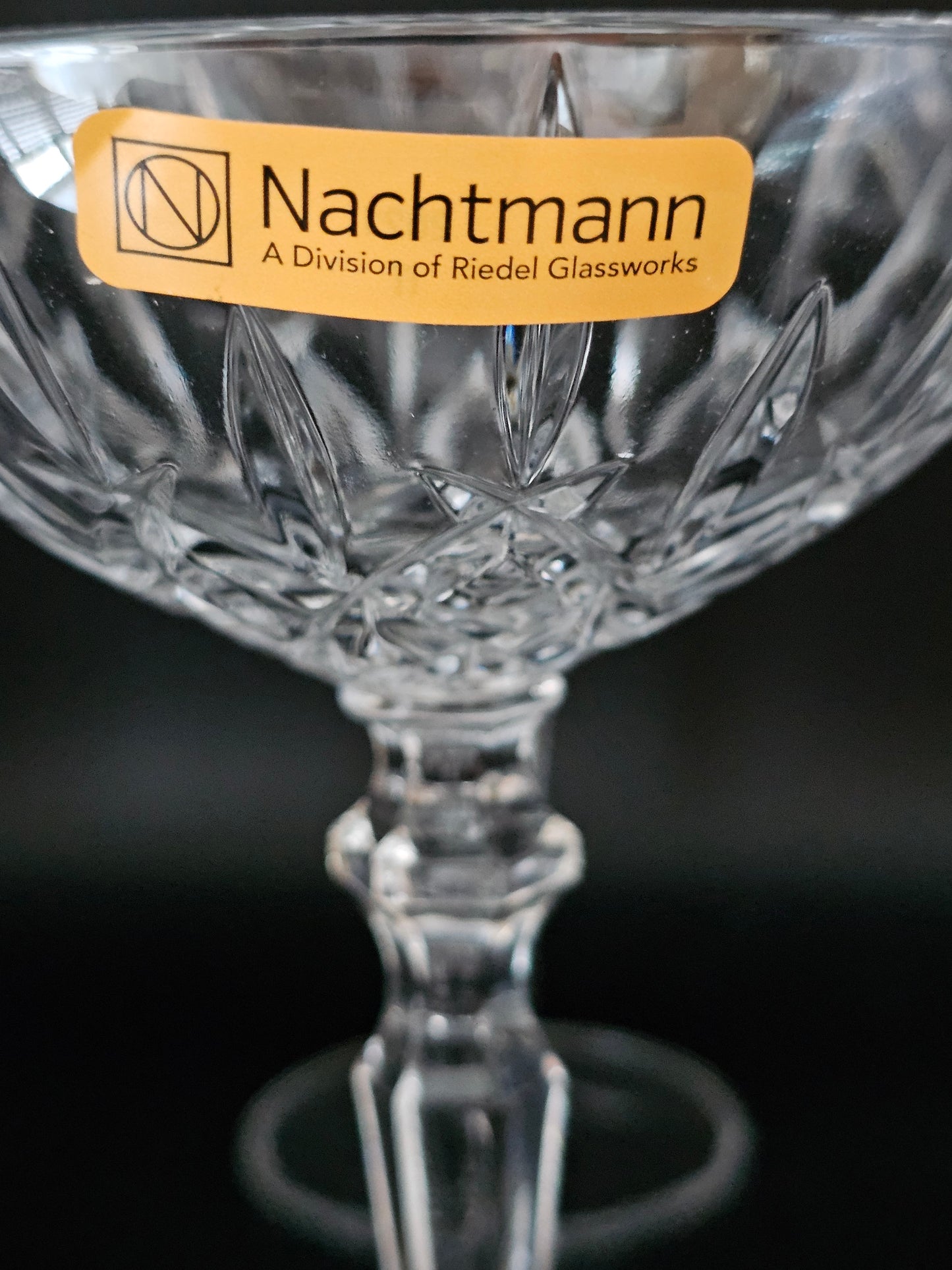 Set of 4 Nachtmann Noblesse Crystal Cocktail Champagne Coupes.  Boxed. 180ml