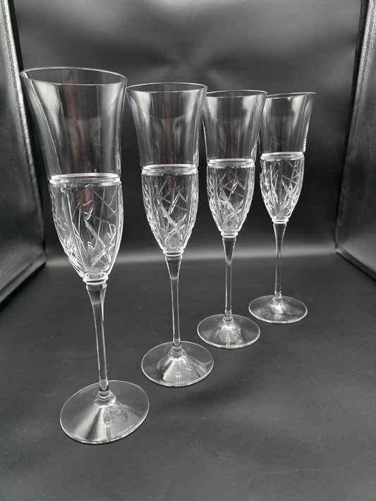 Set of 4 Waterford Crystal Olympic games Champagne Flutes Locog 2007