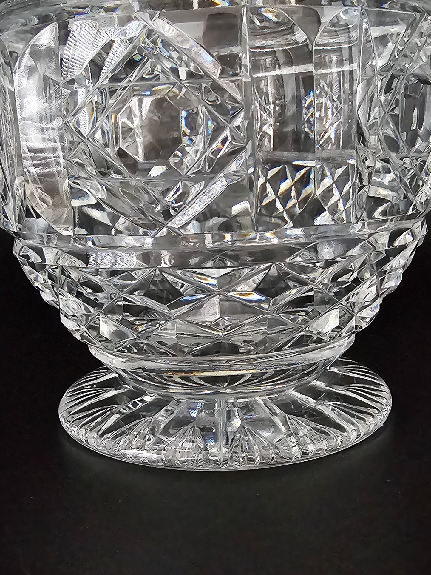 Vintage Crystal Lidded Jar for sweets or biscuits