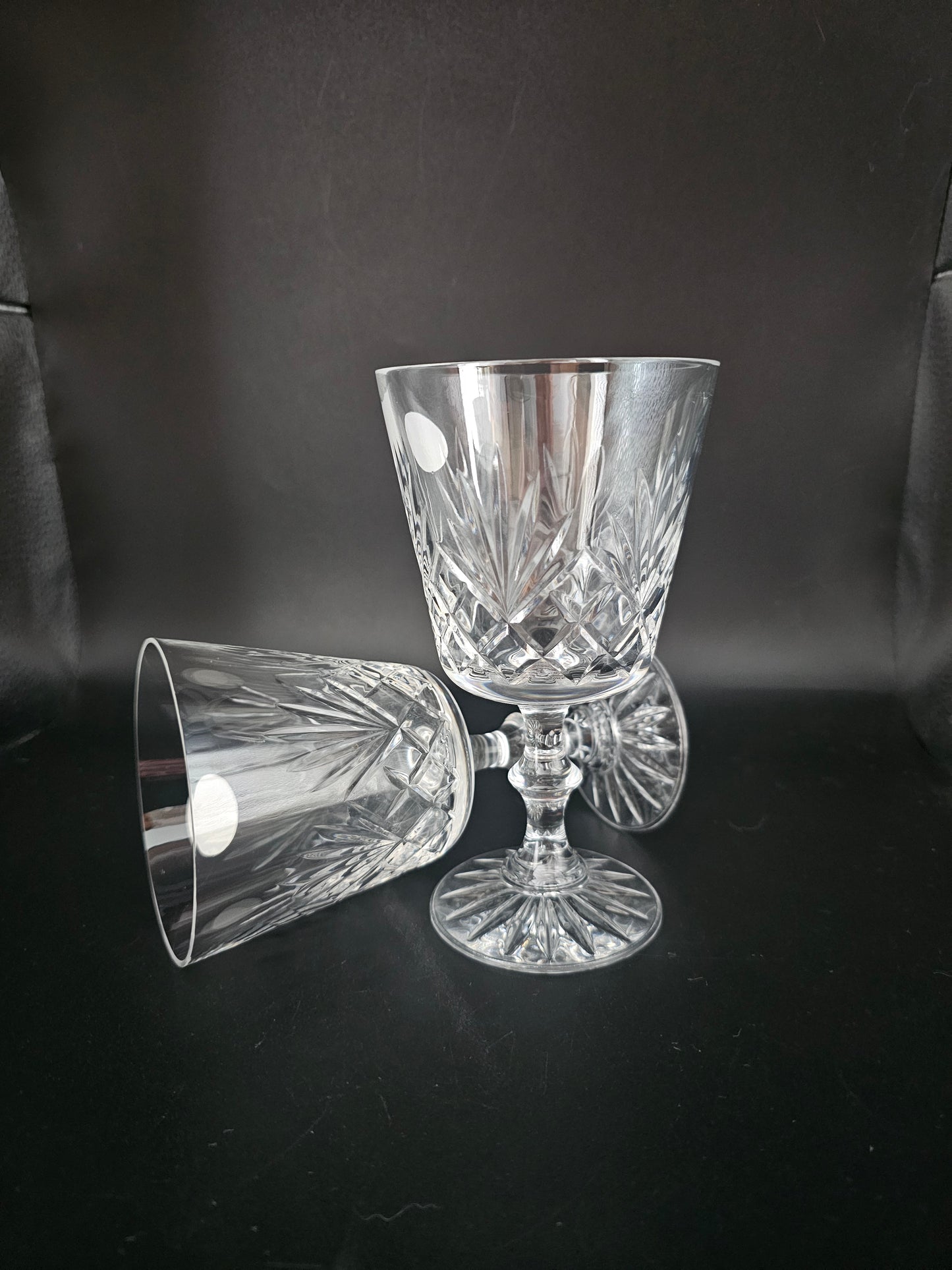 Pair of Royal Doulton Crystal Wine glasses 250ml