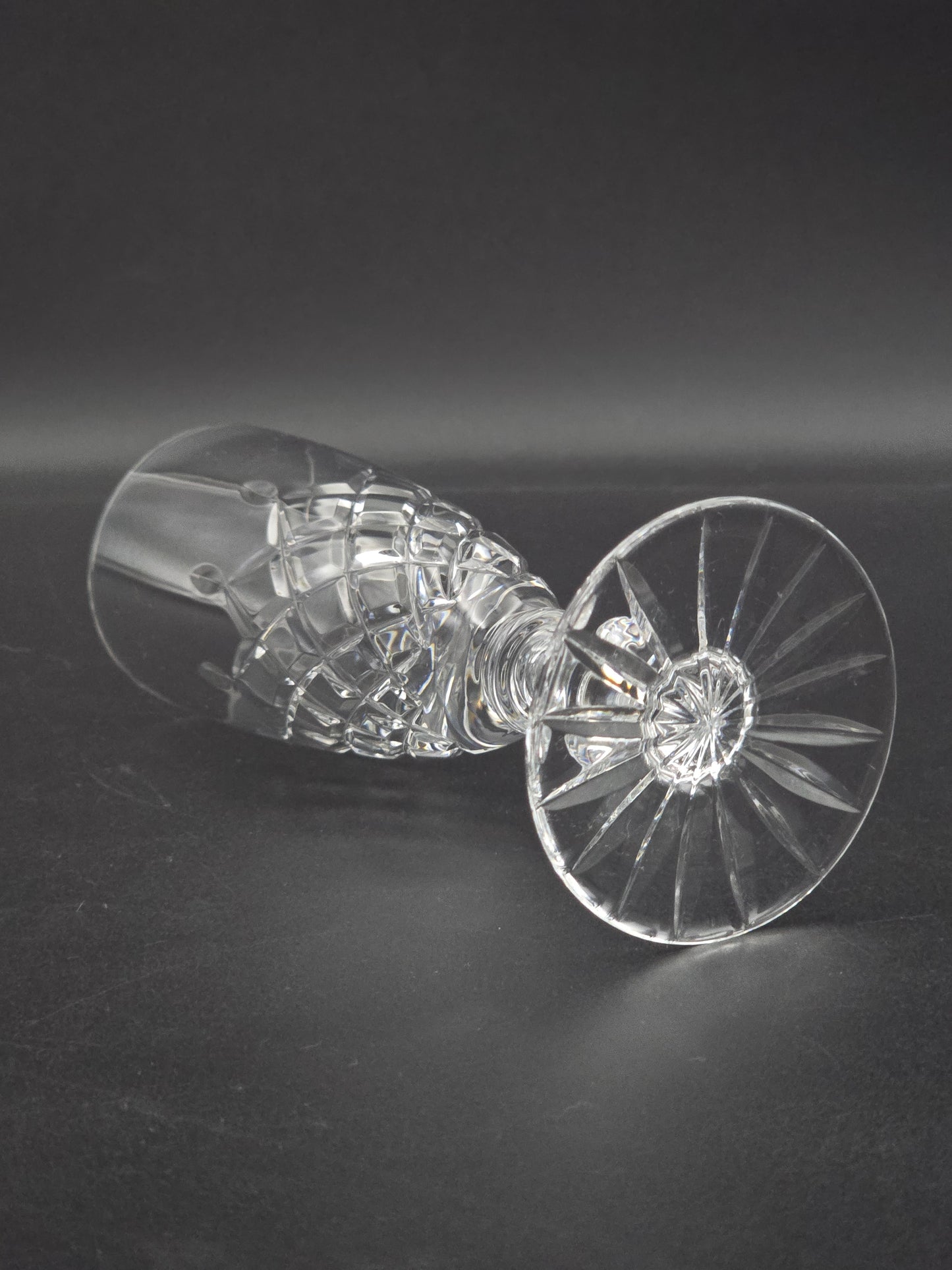 Set of 4 small Crystal Champagne flutes. 120ml