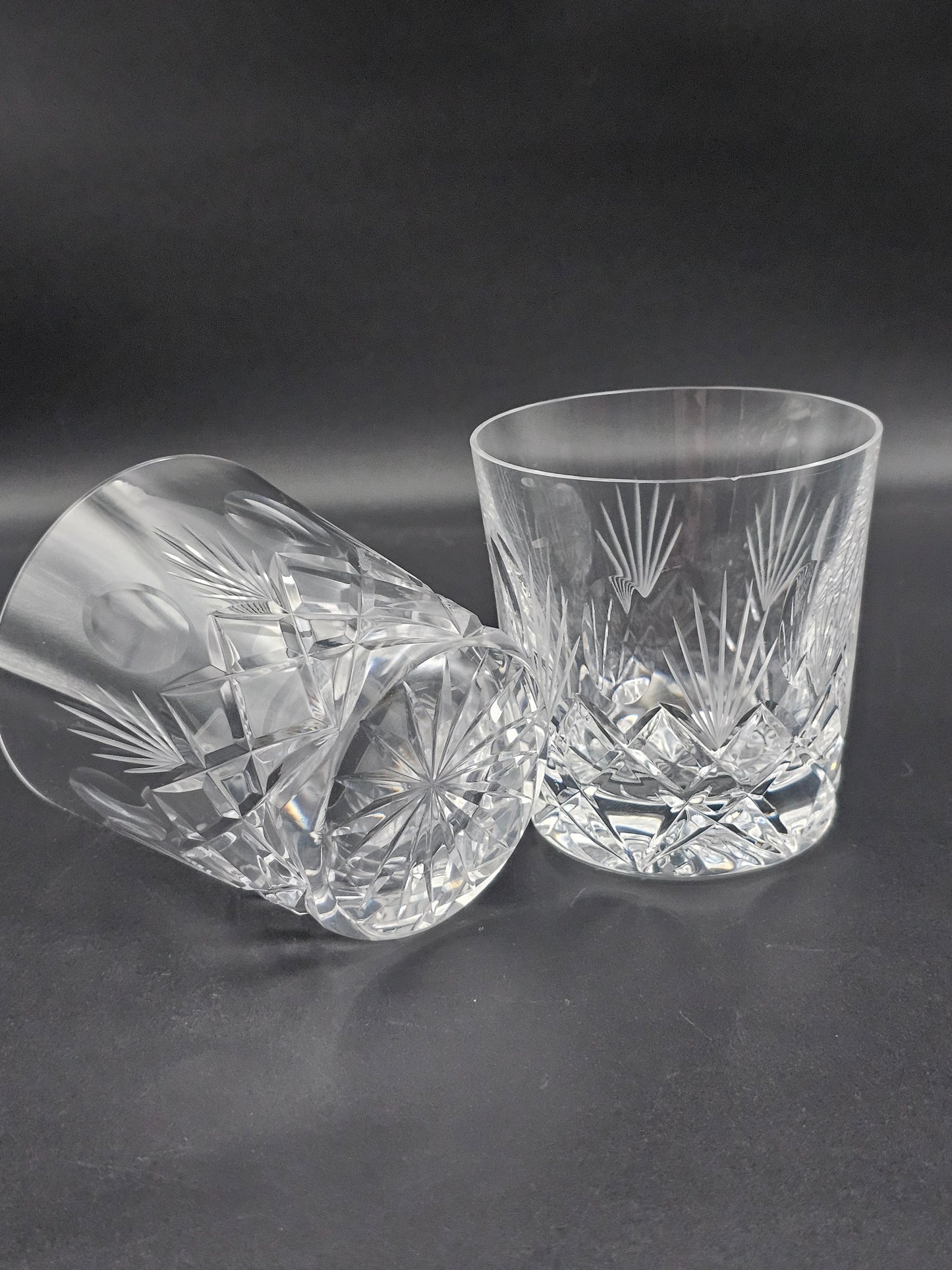 Beautiful pair of vintage Crystal tumblers 9oz 260ml