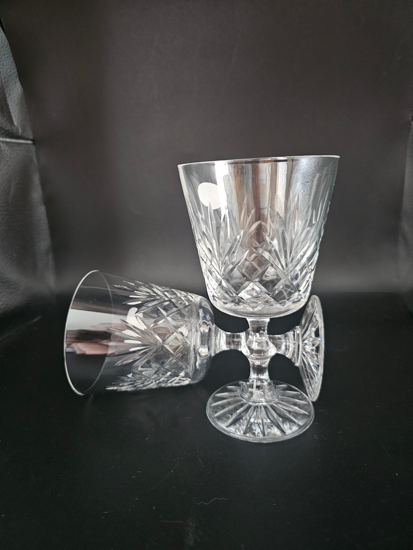 Pair of Royal Doulton Crystal Wine glasses 250ml