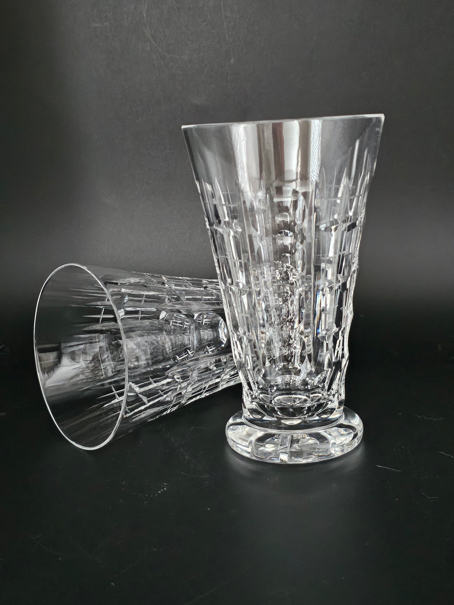 Pair of Crystal Tumblers. 12oz