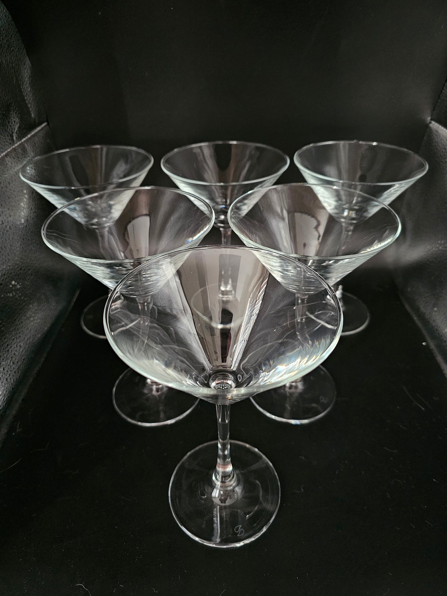 Set of 6 Vintage Large Martini Cocktail glasses. 225ml