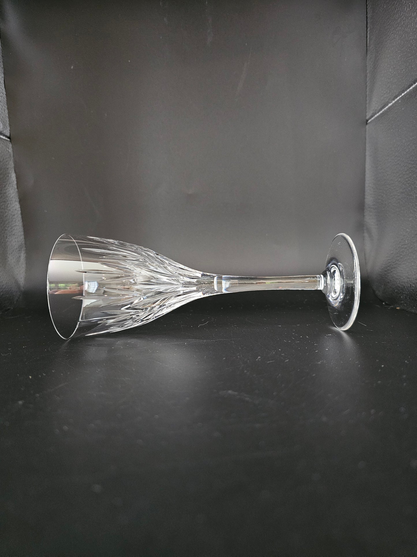 Set of 6 Tall Stemmed Crystal Sherry glasses / small wine glasses.