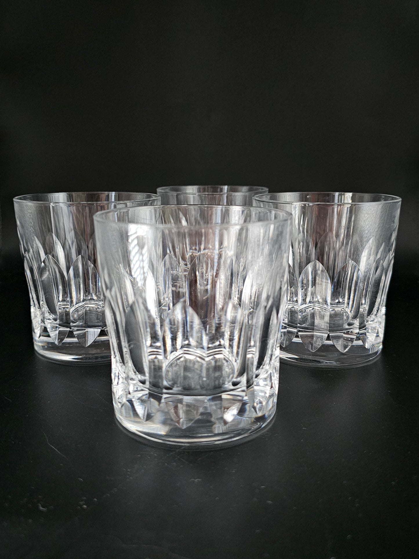 Set of 4 Crystal Tumblers. 10oz