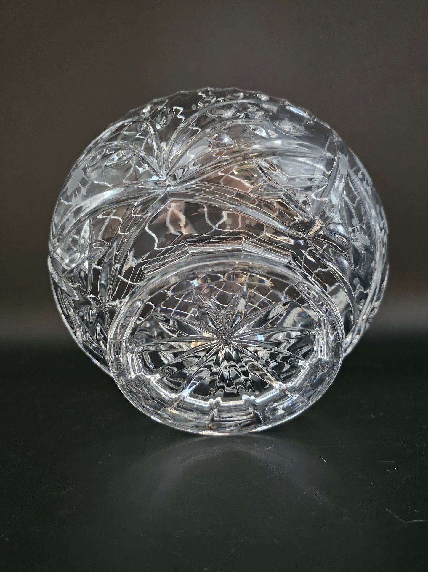 Crystal Rose Bowl by Honour Crystal 6"