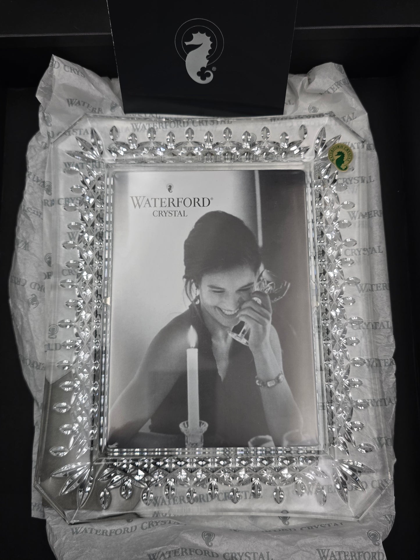 Waterford Lismore Large  5x7 Crystal Photo Frame in Original Box – Made in Ireland – Perfect Wedding or Anniversary Gift