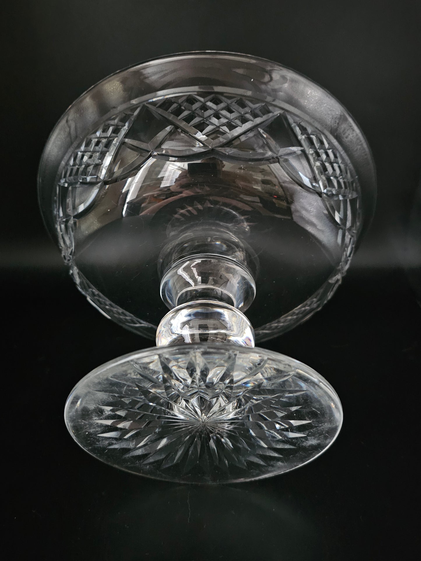 Vintage Crystal Footed Pedestal Bowl. 8.5"