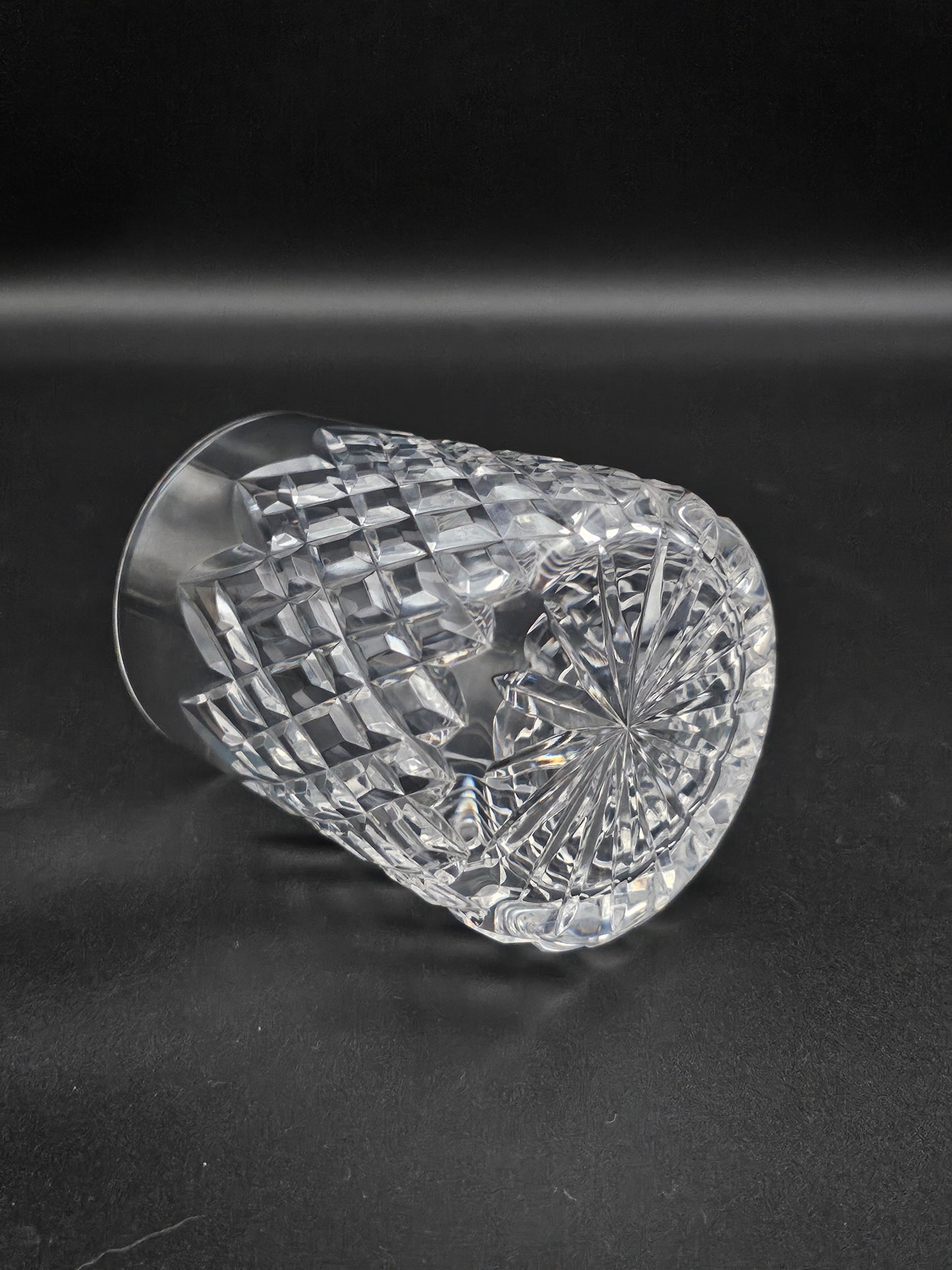 Set of 4 Cut Crystal Tumblers Tyrone Sperrins Pattern 225ml