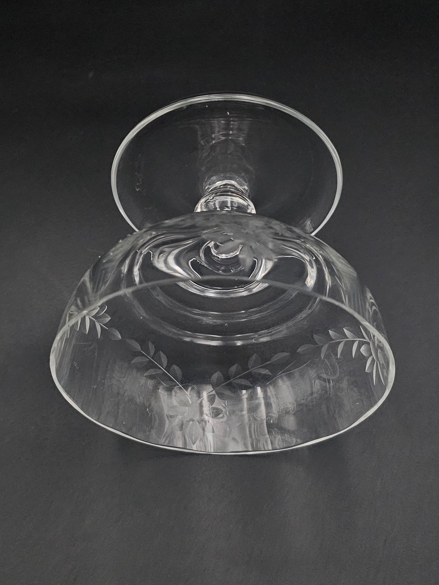 Set of 4 Vintage Crystal dessert or starter saucer dishes
