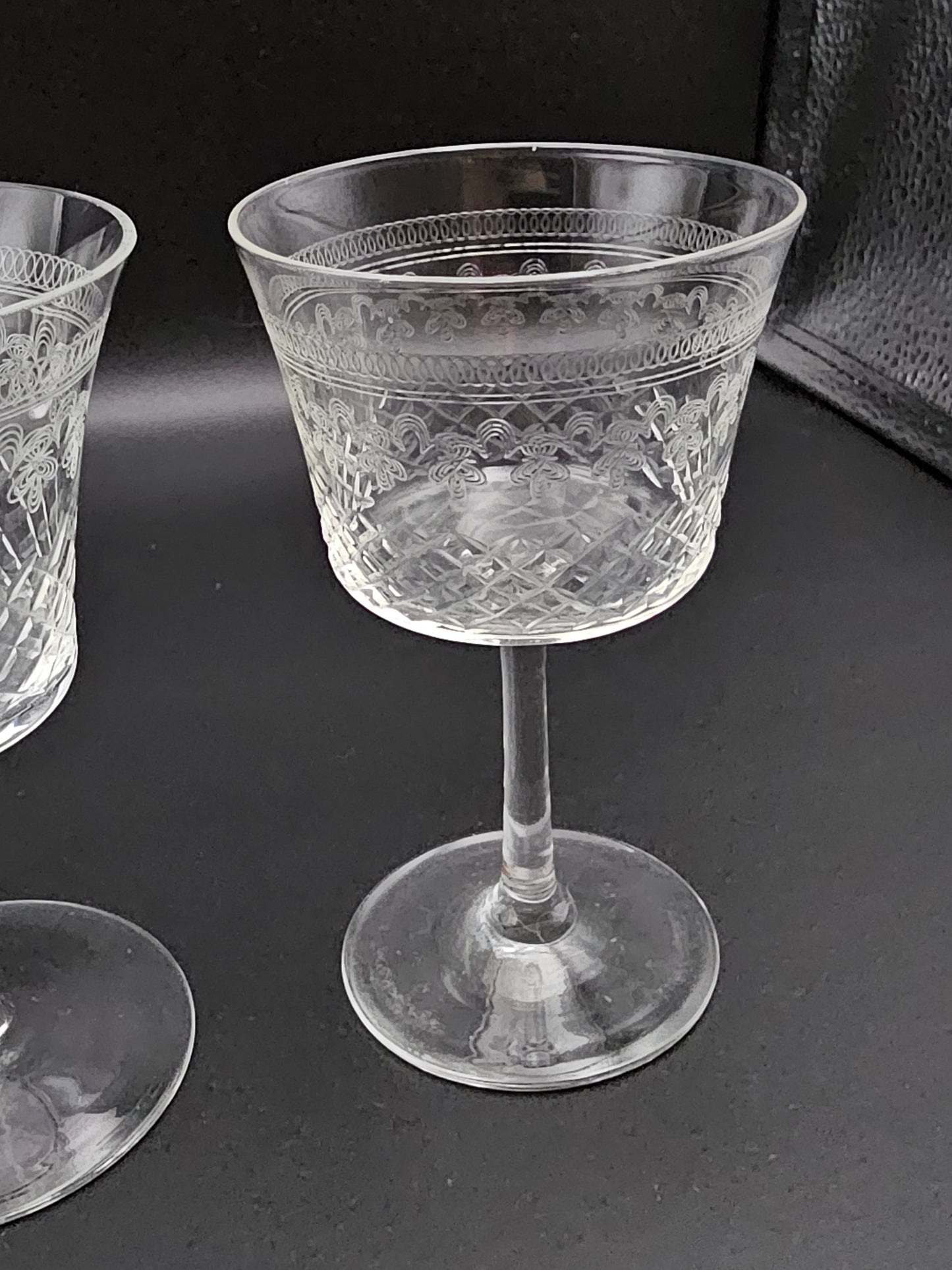 Lady Hamilton Pall Mall Crystal liqueur glasses x4 75ml