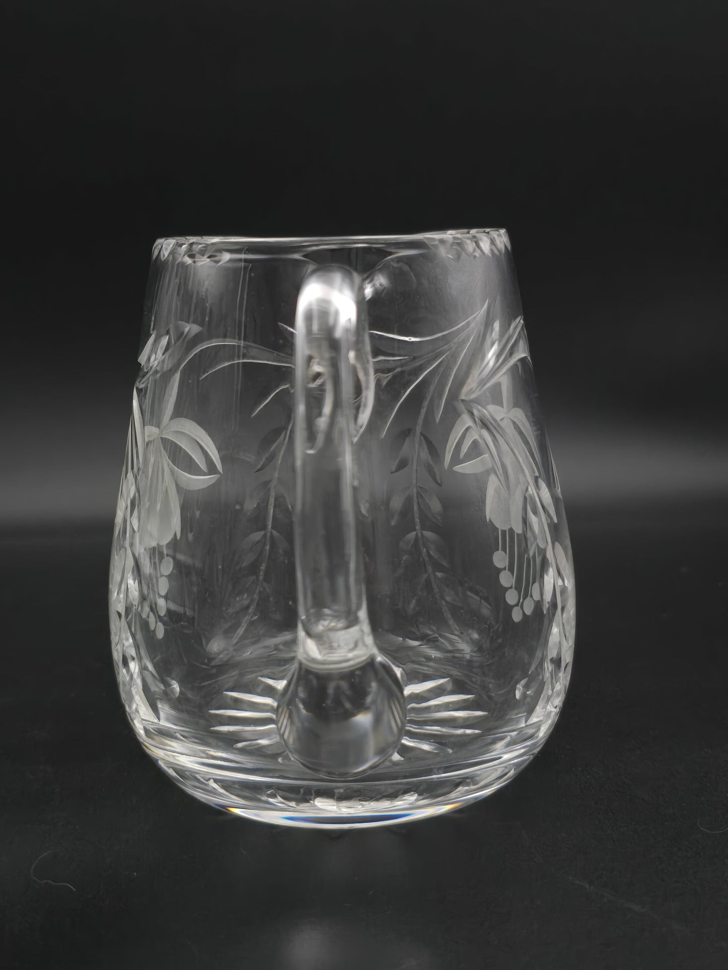 Royal Brierley Fuchsia Crystal Jug – 800 ml English Cut Glass Milk/Cream/Water Pitcher