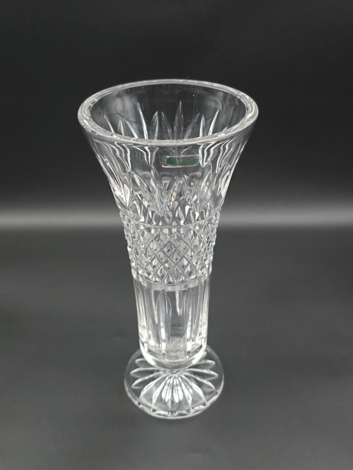 Vintage Galway Irish Crystal Vase . 22cm tall