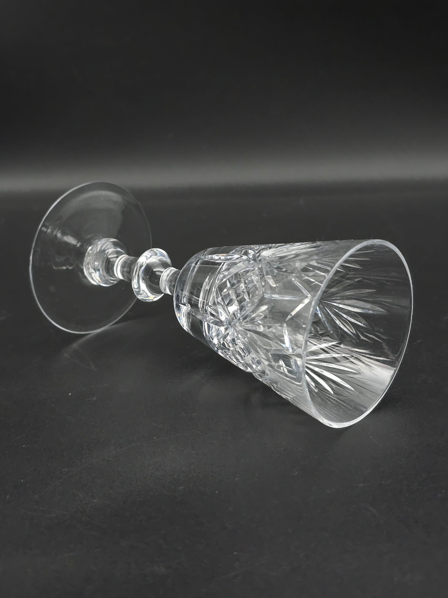 Vintage Edinburgh Crystal Embassy Pattern set of 6 Crystal Sherry Glasses. Boxed 100ml