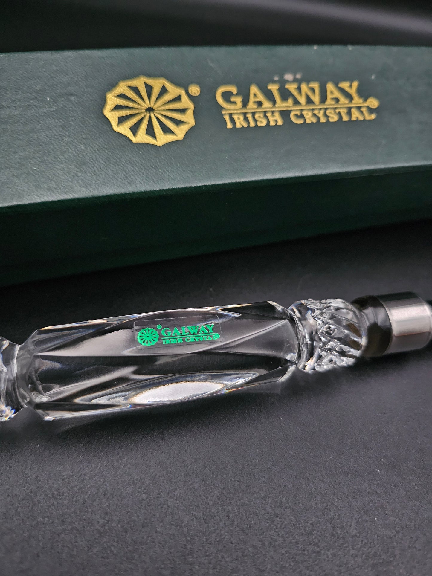 Galway Irish Crystal Cheese knife. Boxed