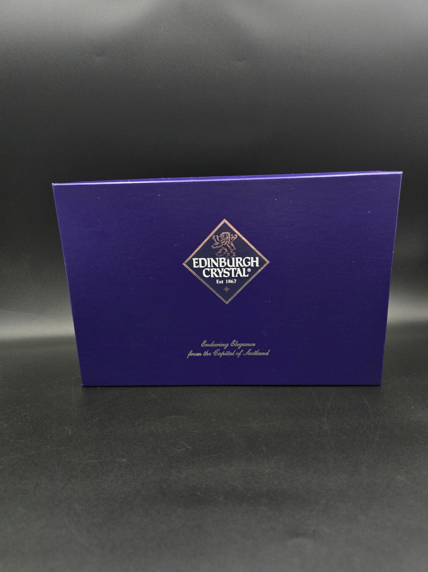 Pair of Vintage Edinburgh Crystal Lomond Pattern Brandy Glasses 12oz, Star Cut Base, Boxed, 12.7cm Tall